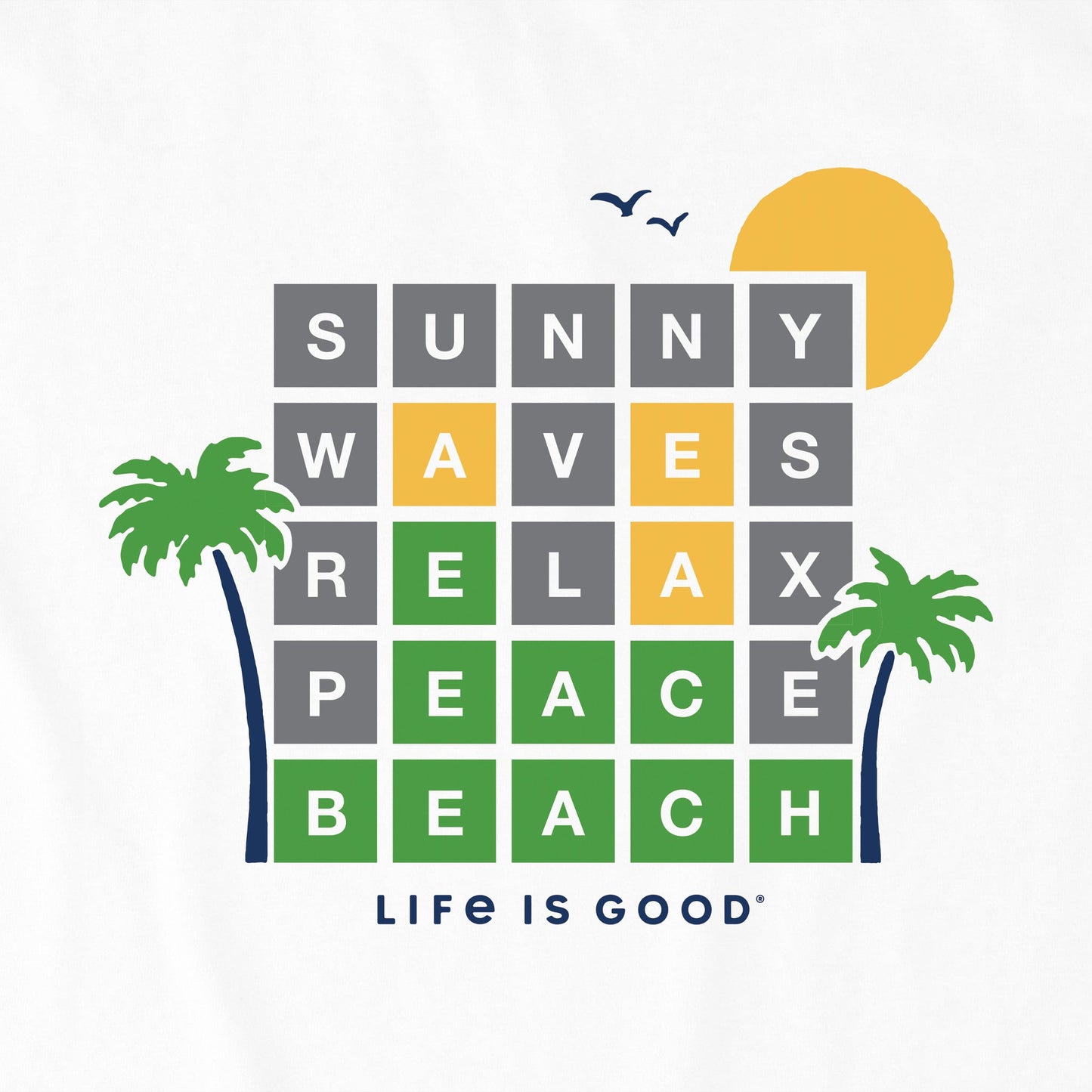 Men's Beach Word Game Short Sleeve Tee