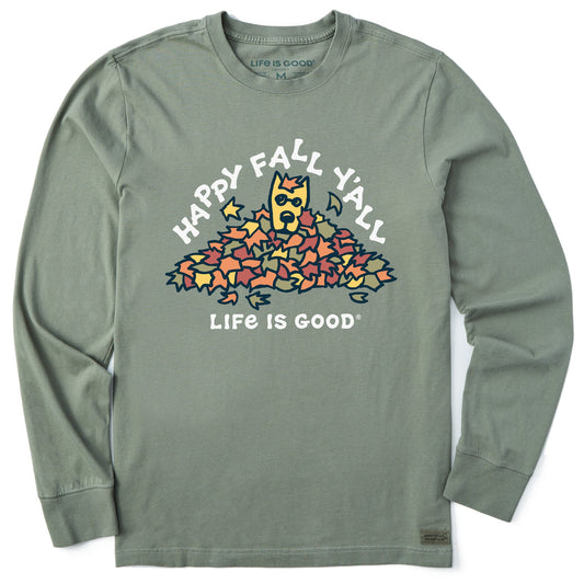 Men's Rocket Happy Fall Y'All Long Sleeve Crusher Tee