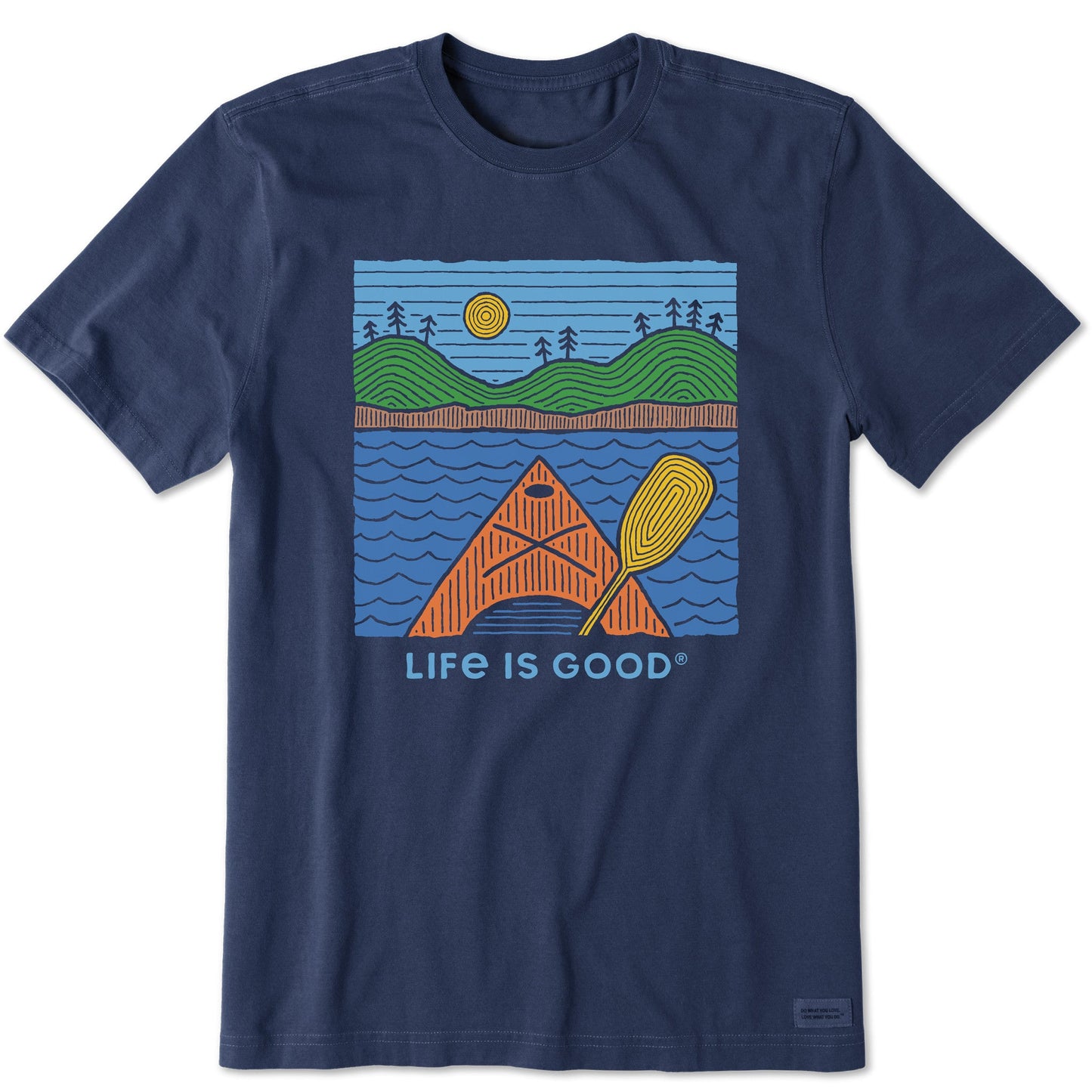 Men's Woodblock Kayak Short Sleeve Tee