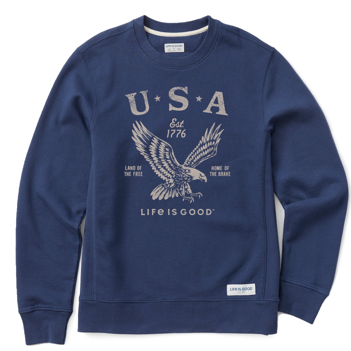 Men's USA 1776 Eagle Simply True Fleece Crew