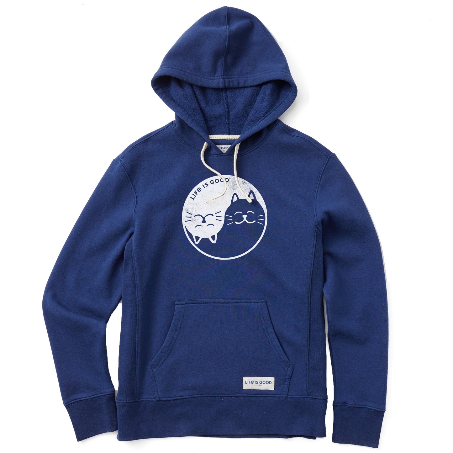 Women's Cat Yin and Yang Simply True Fleece Hoodie