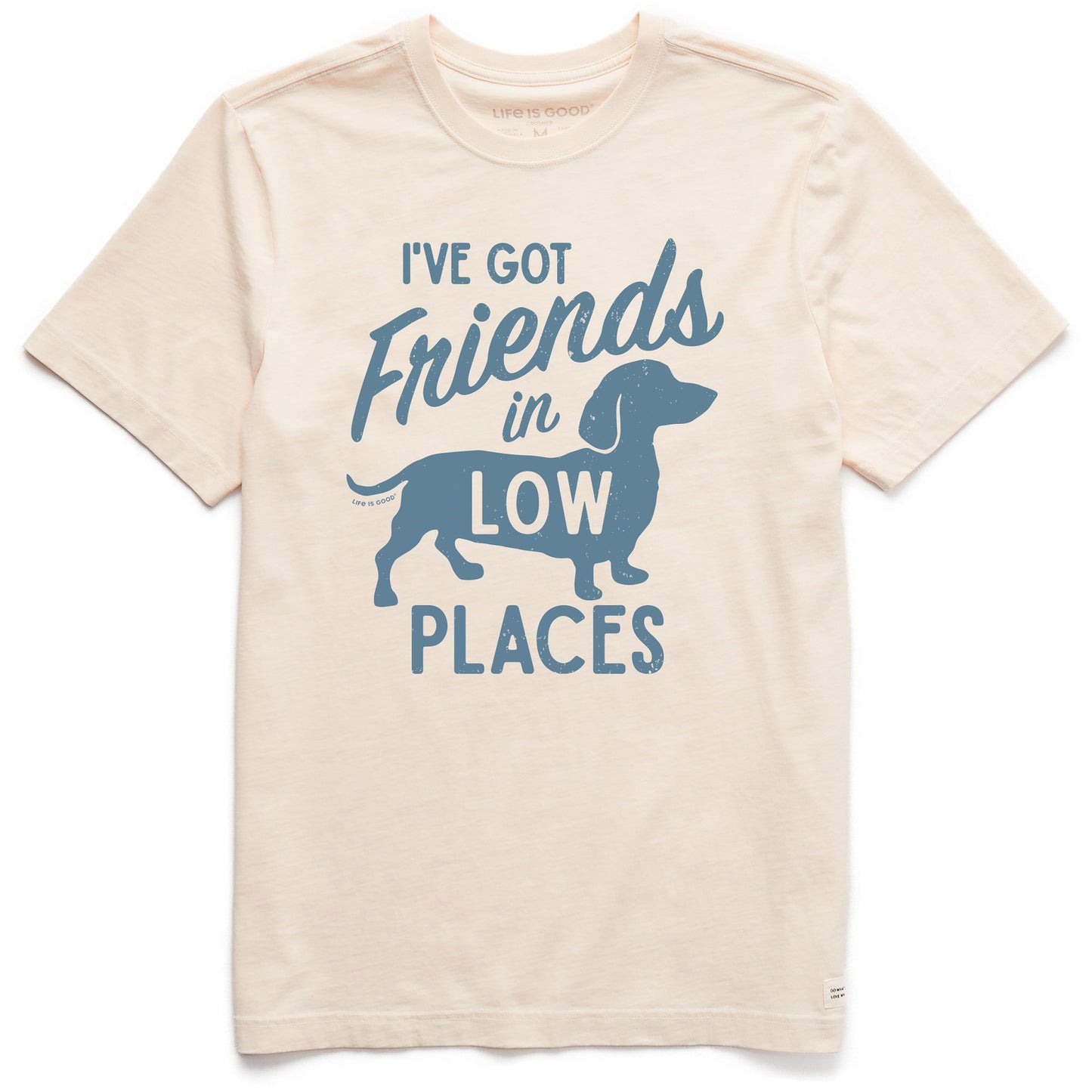 Men's Friends in Low Places Dachshund Short Sleeve Tee