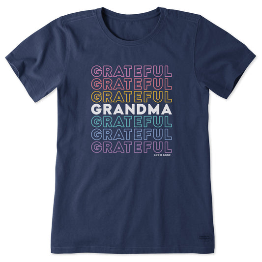 Women's Retro Grateful Grandma Short Sleeve Tee