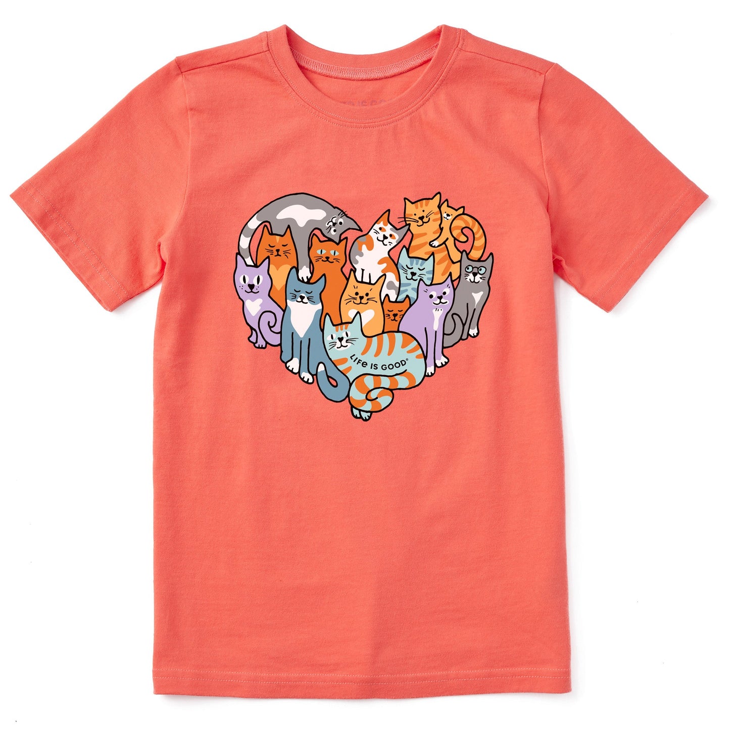 Kids Heart of Cats Short Sleeve Crusher Tee