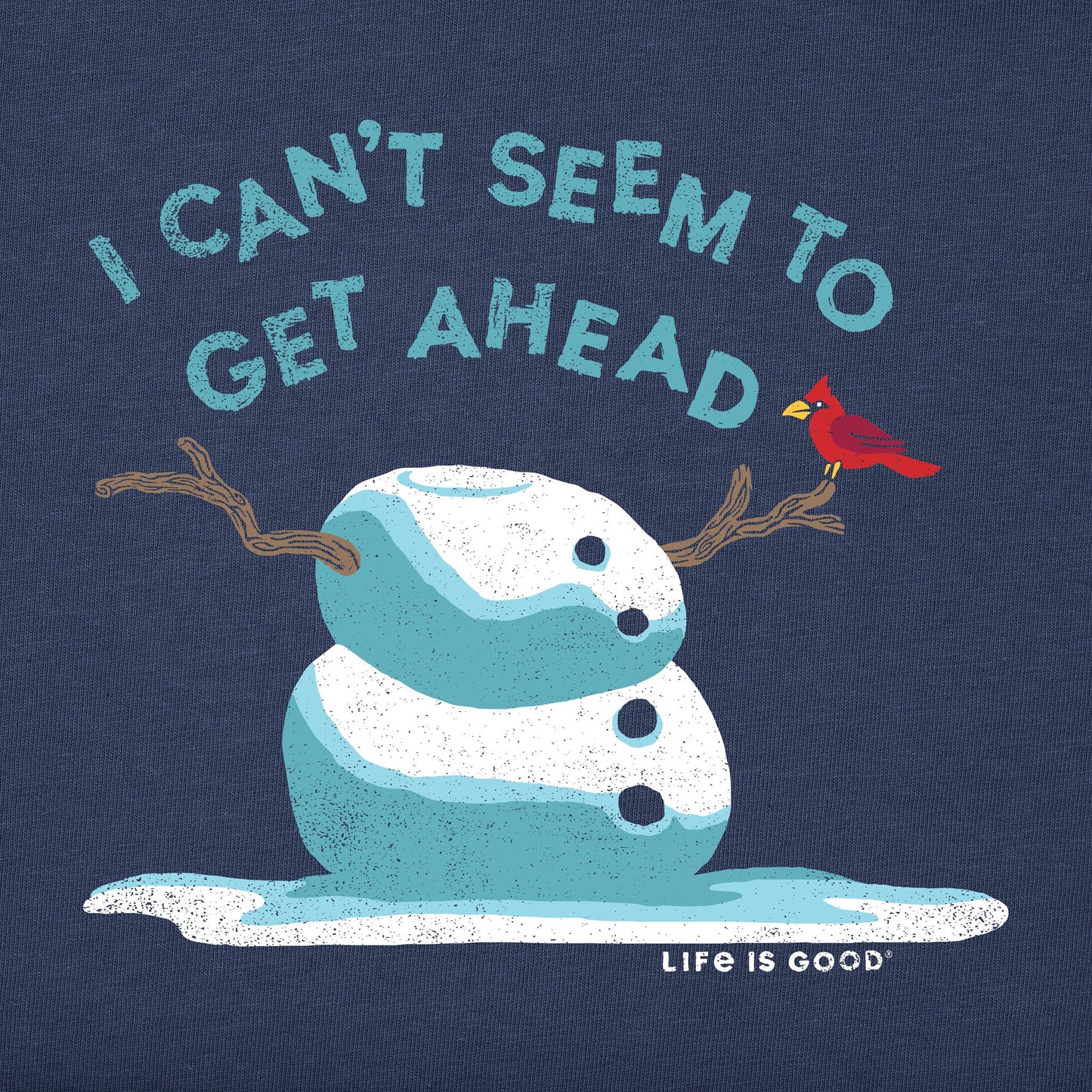 Kids Get Ahead Snowman Long Sleeve Crusher Tee