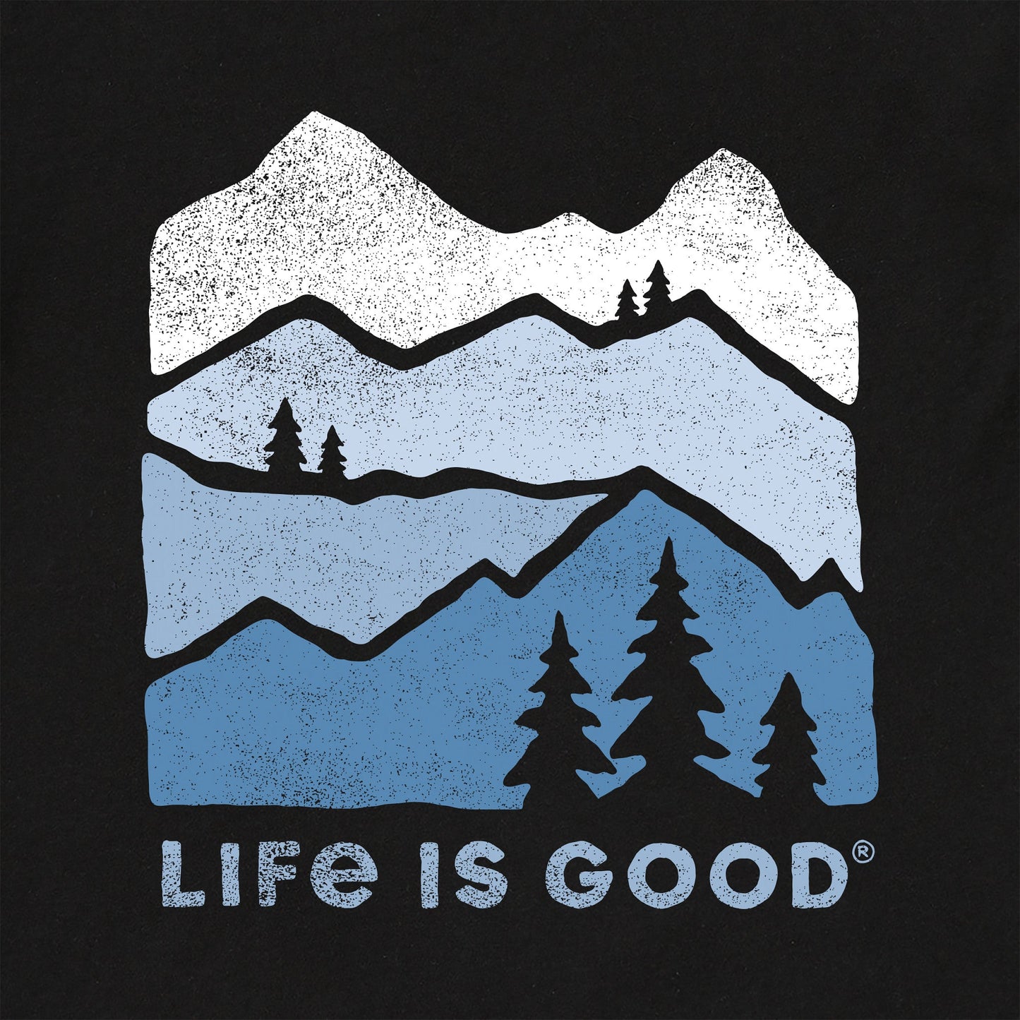 Men's Mountain Silhouette Long Sleeve Crusher Tee