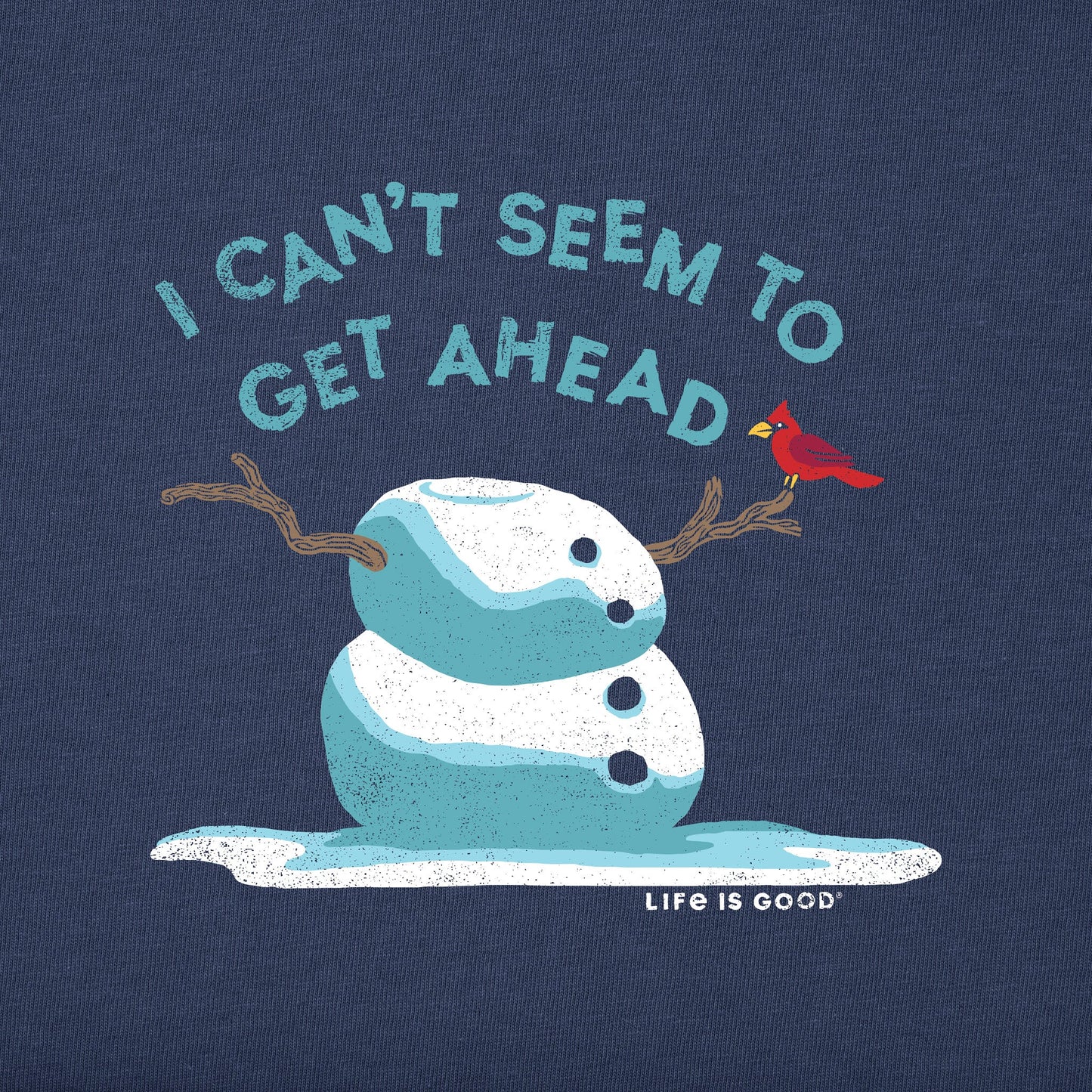 Men's Get Ahead Snowman Long Sleeve Crusher Tee