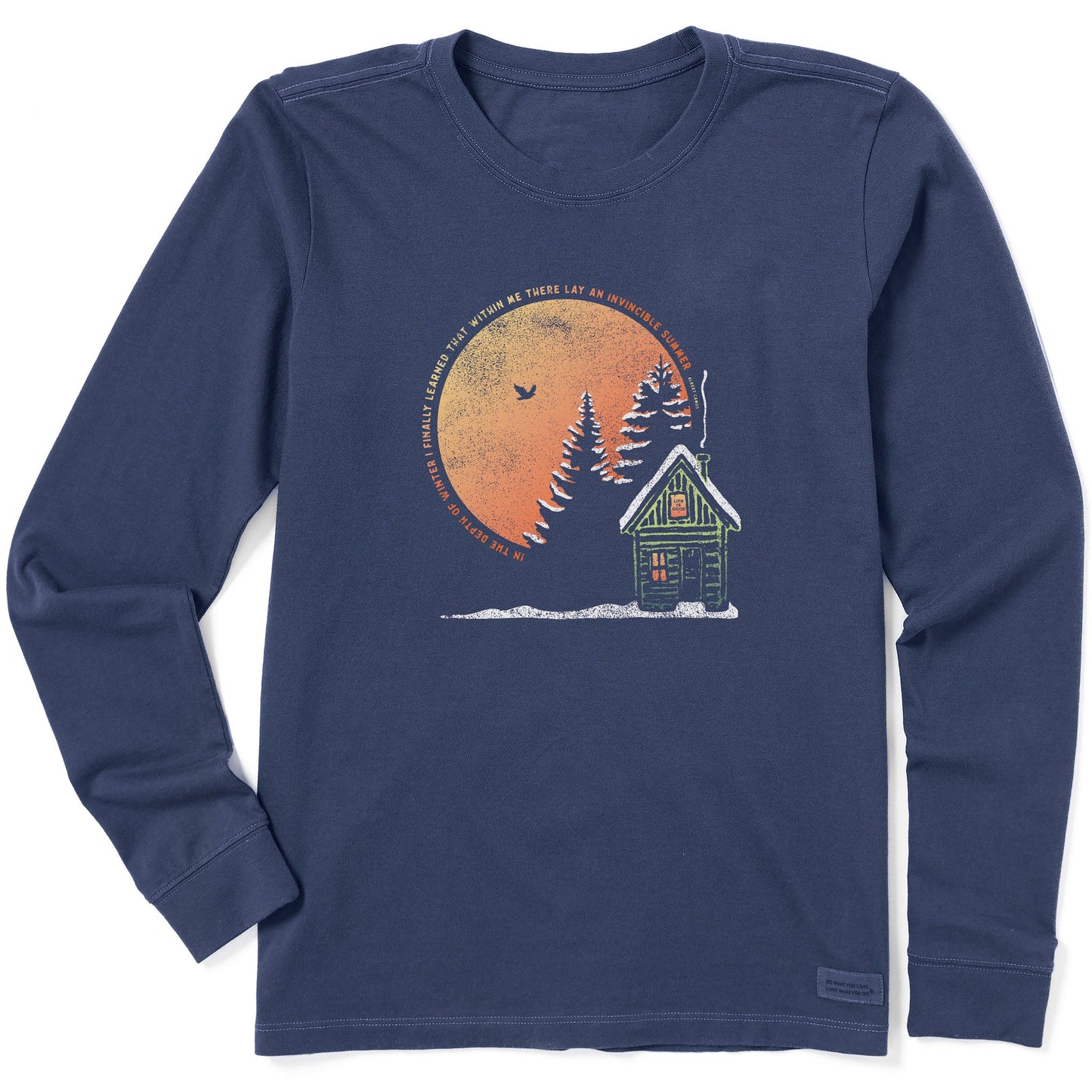 Women's Cabin Landscape Depth of Winter Long Sleeve Crusher Tee