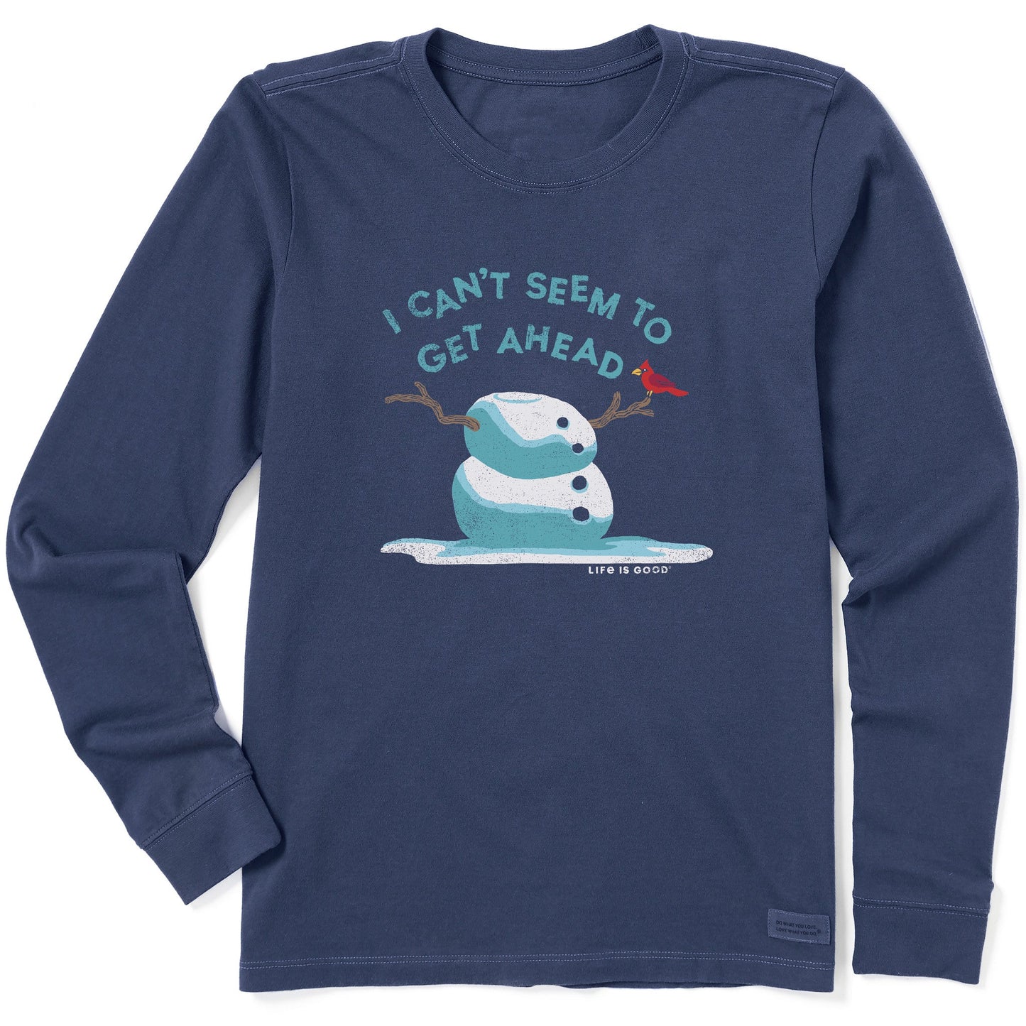 Women's Get Ahead Snowman Long Sleeve Crusher Tee