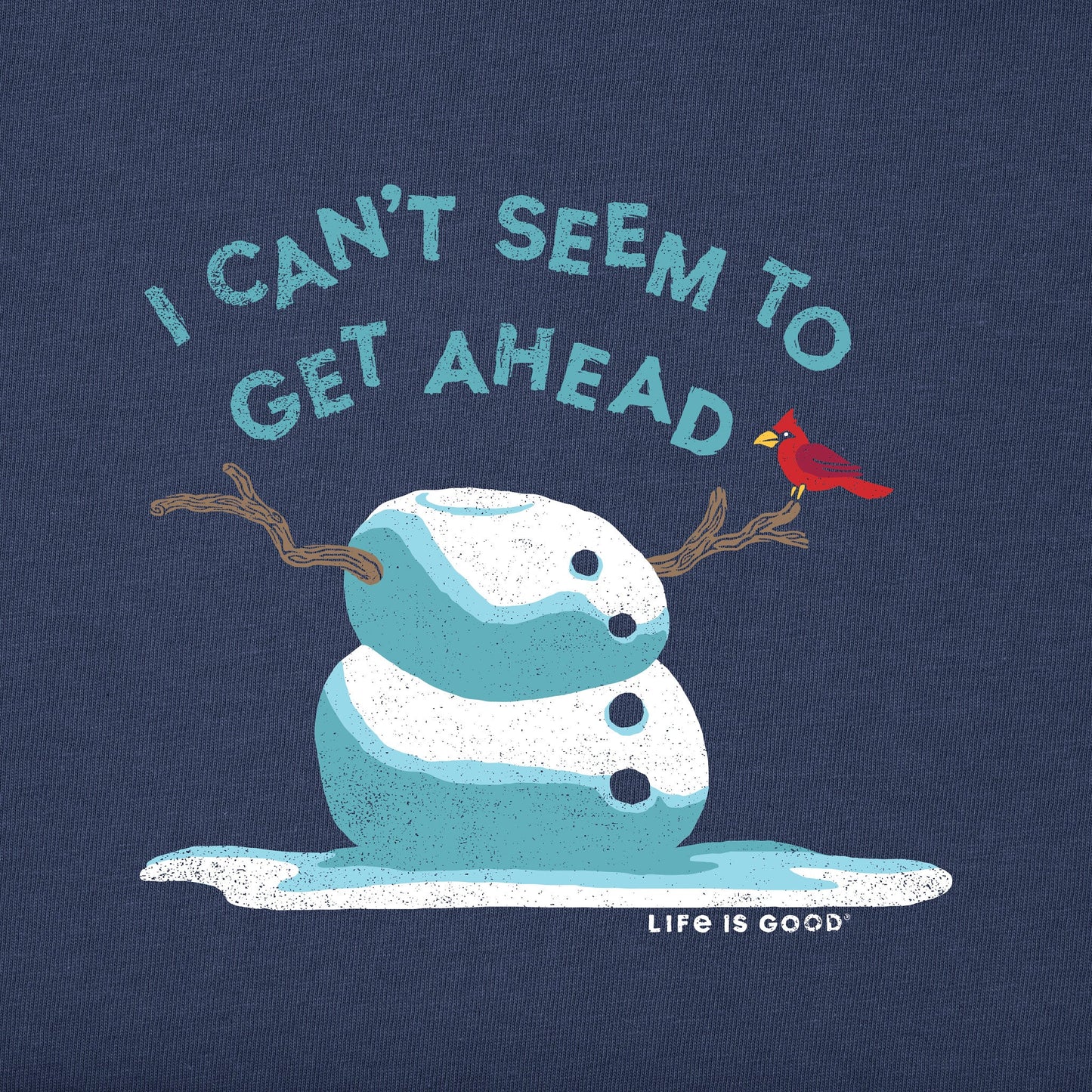 Women's Get Ahead Snowman Long Sleeve Crusher Tee