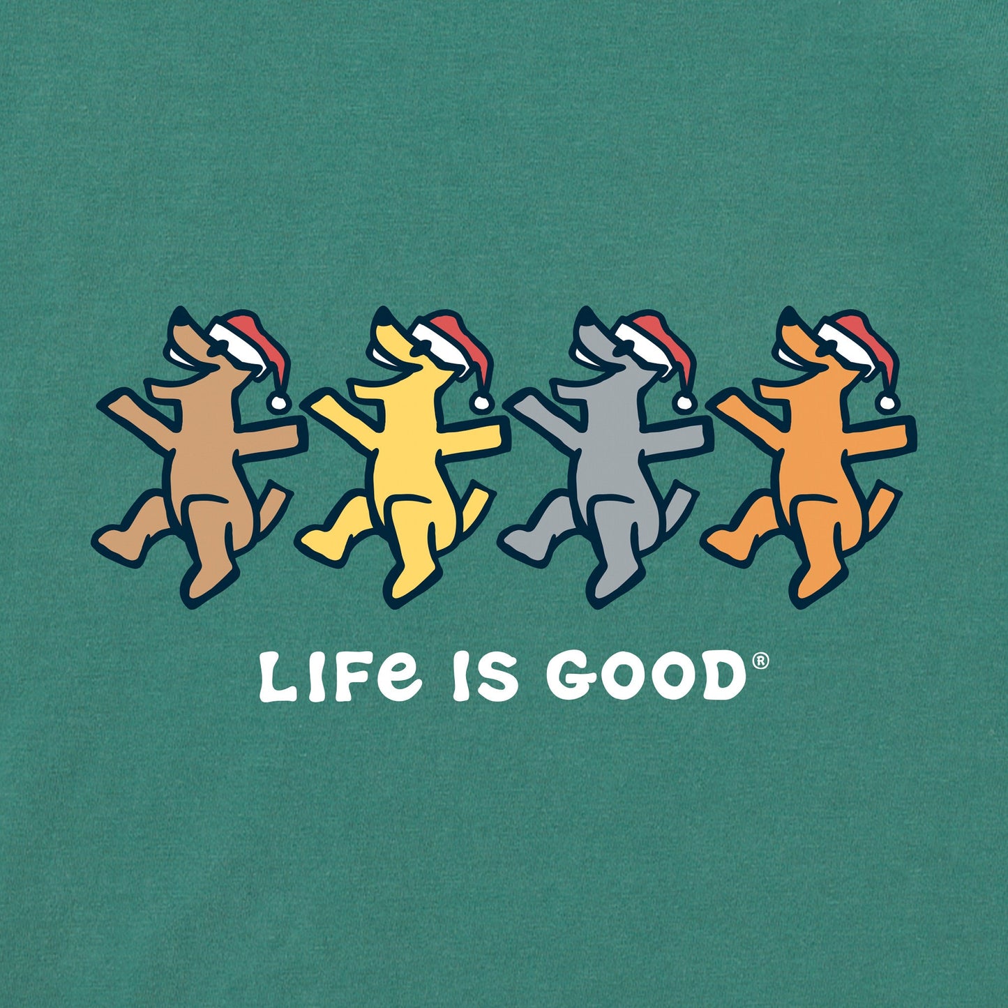 Kids Dancing Santa Rockets Long Sleeve Crusher Tee