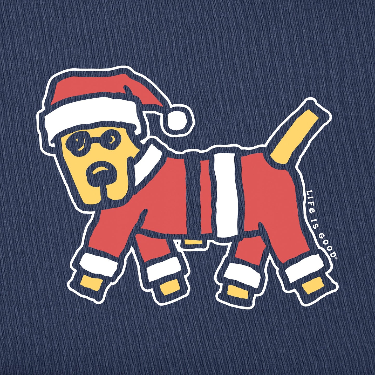 Men's Rocket Santa Suit Long Sleeve Crusher Tee