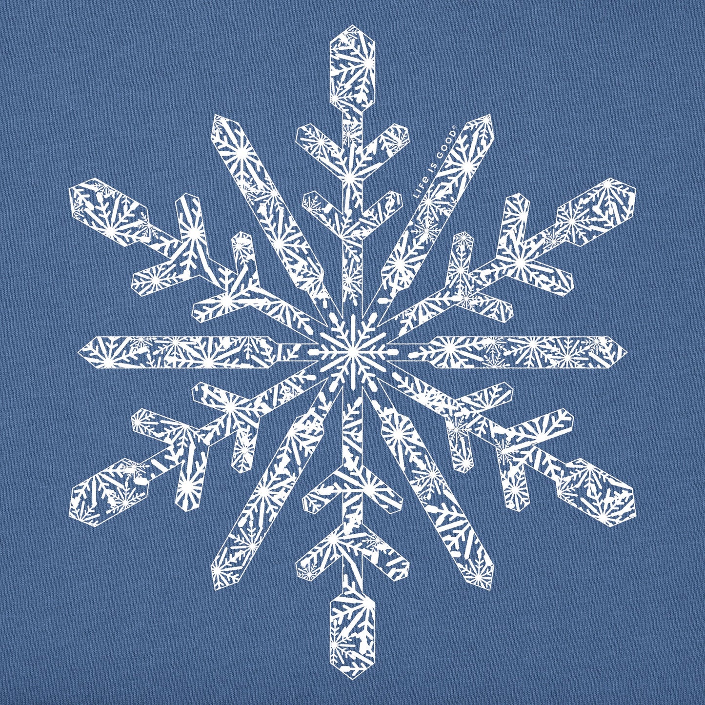 Women's Contrast Snowflake Long Sleeve Crusher Tee