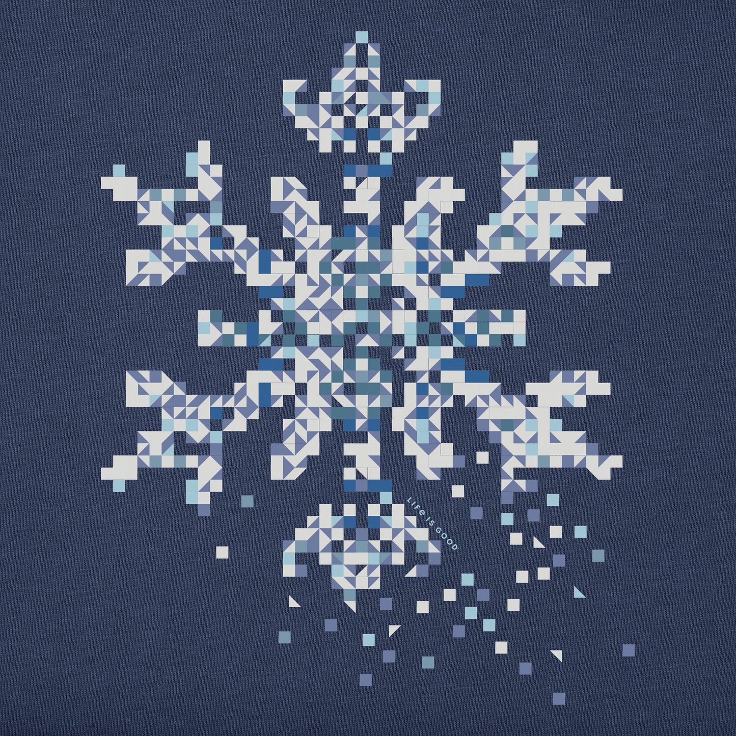 Women's Fractal Snowflake Long Sleeve Crusher Tee