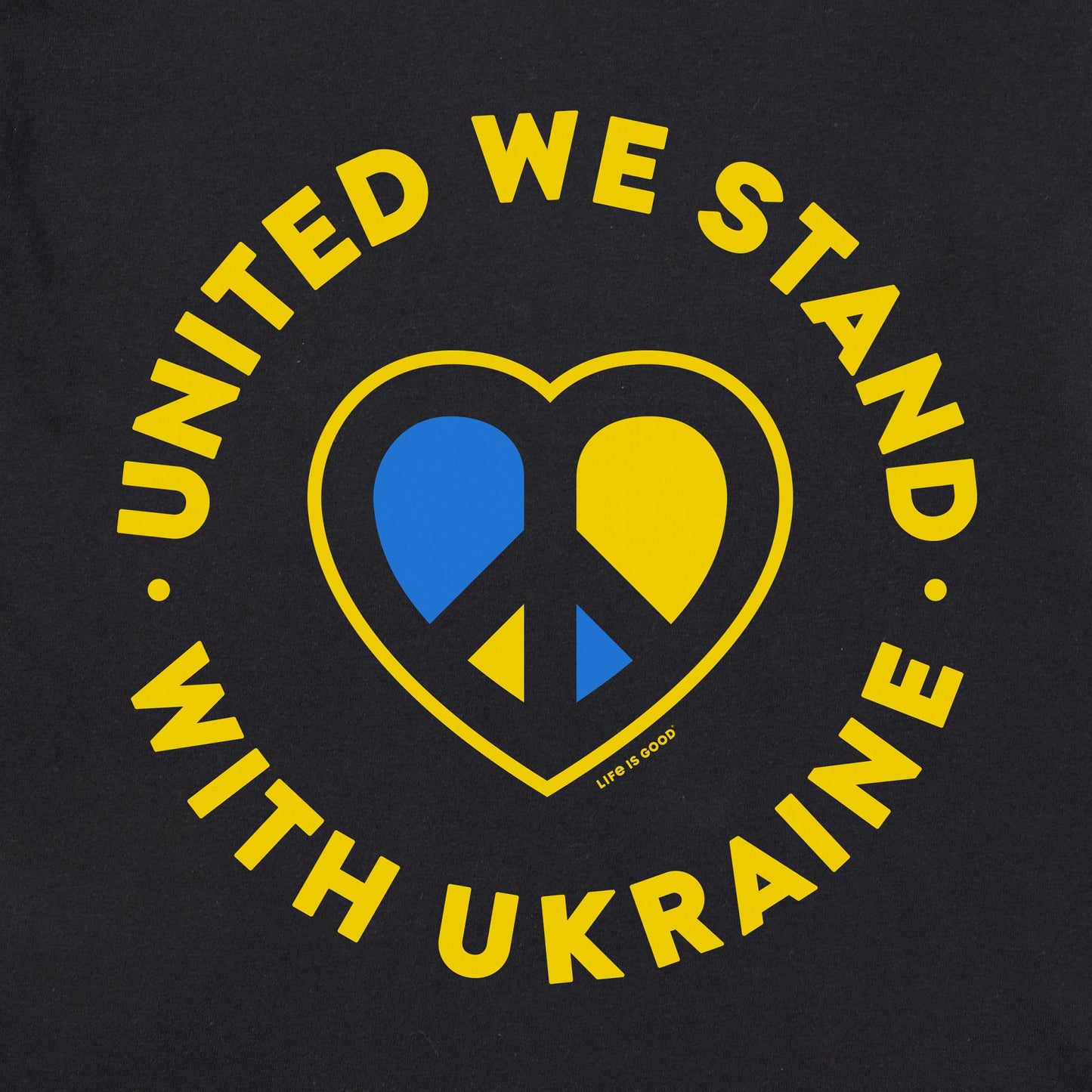 Women's Stand with Ukraine Peace Heart Short Sleeve Tee