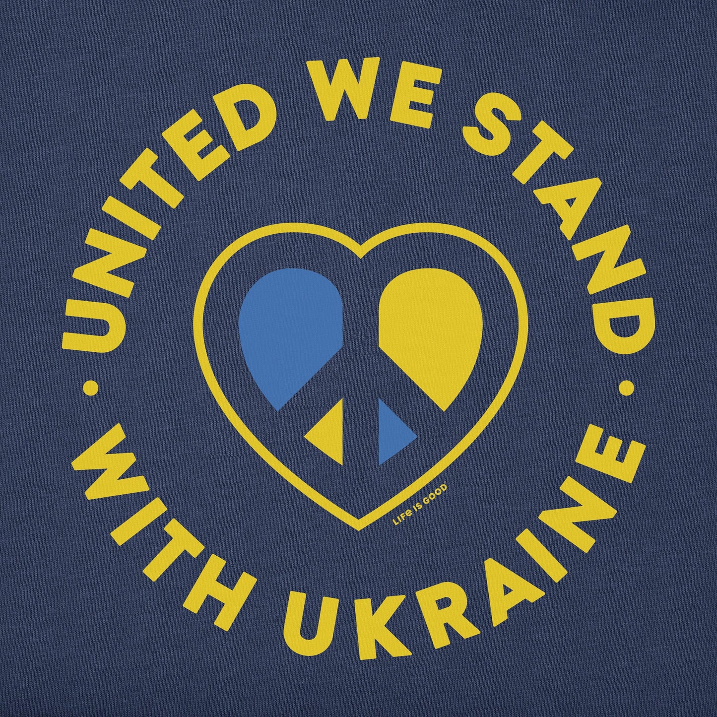 Women's Stand with Ukraine Peace Heart Short Sleeve Tee