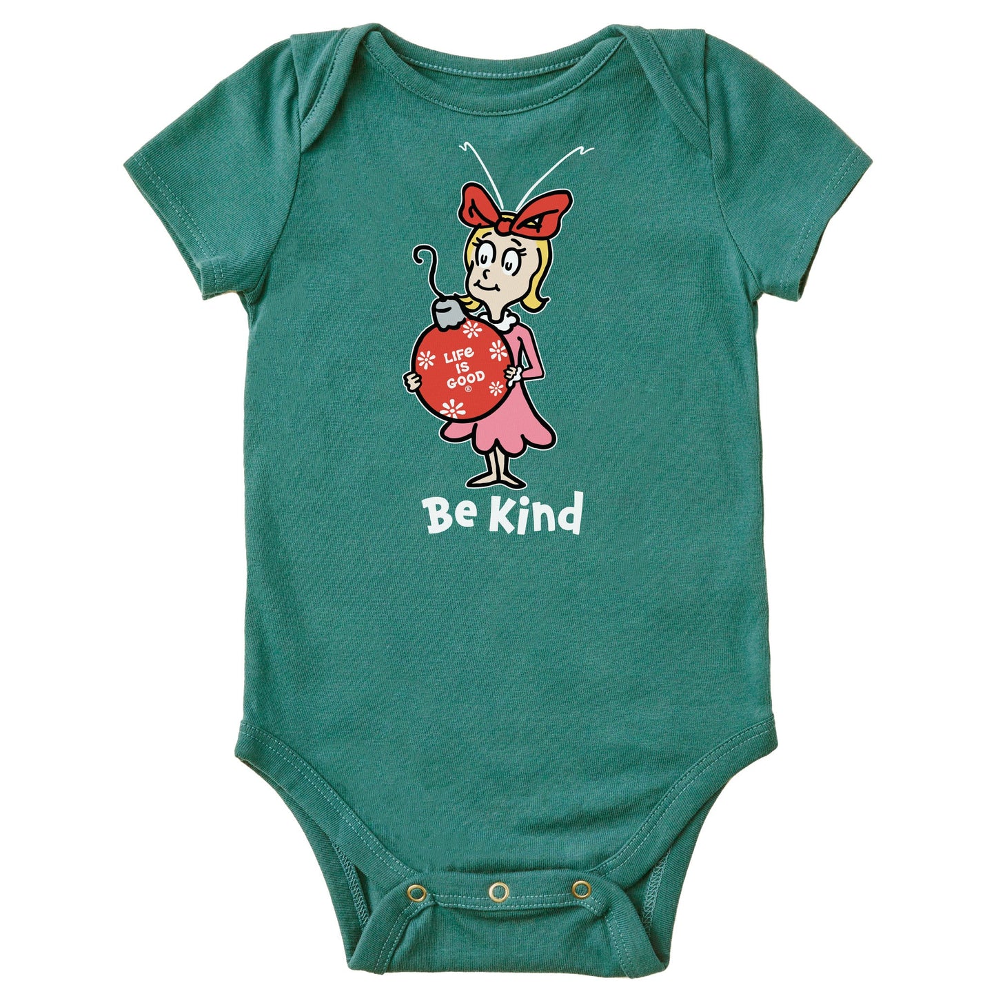 Baby Cindy-Lou Be Kind Short Sleeve Crusher Bodysuit