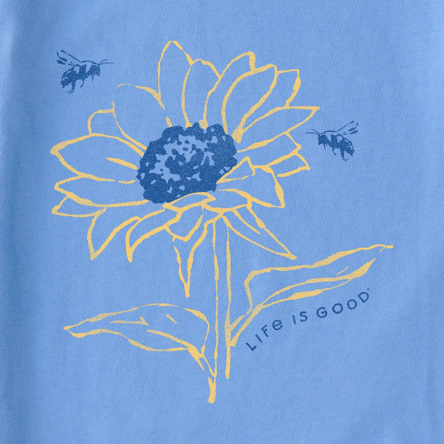 Women's Sunflower Bees Short Sleeve Vee