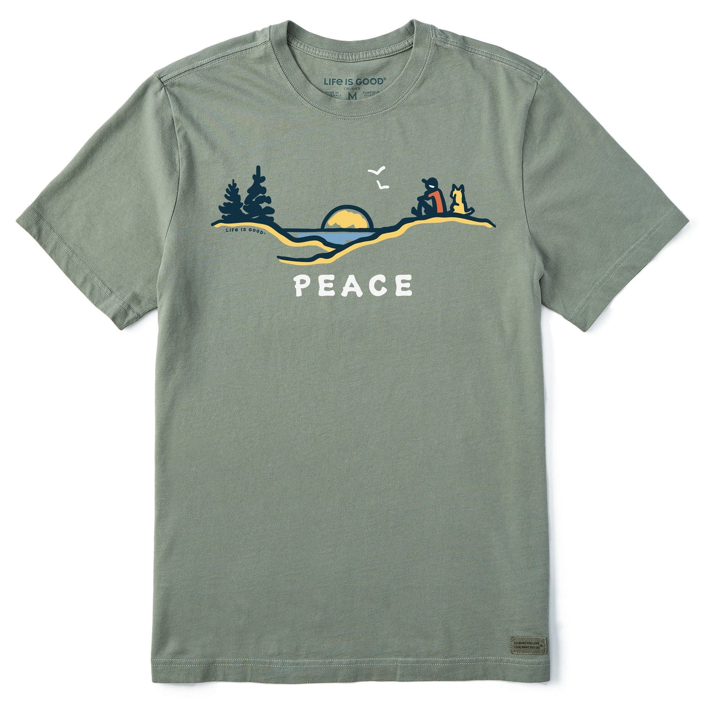 Men's Peace Beach Sunrise Short Sleeve Crusher Tee