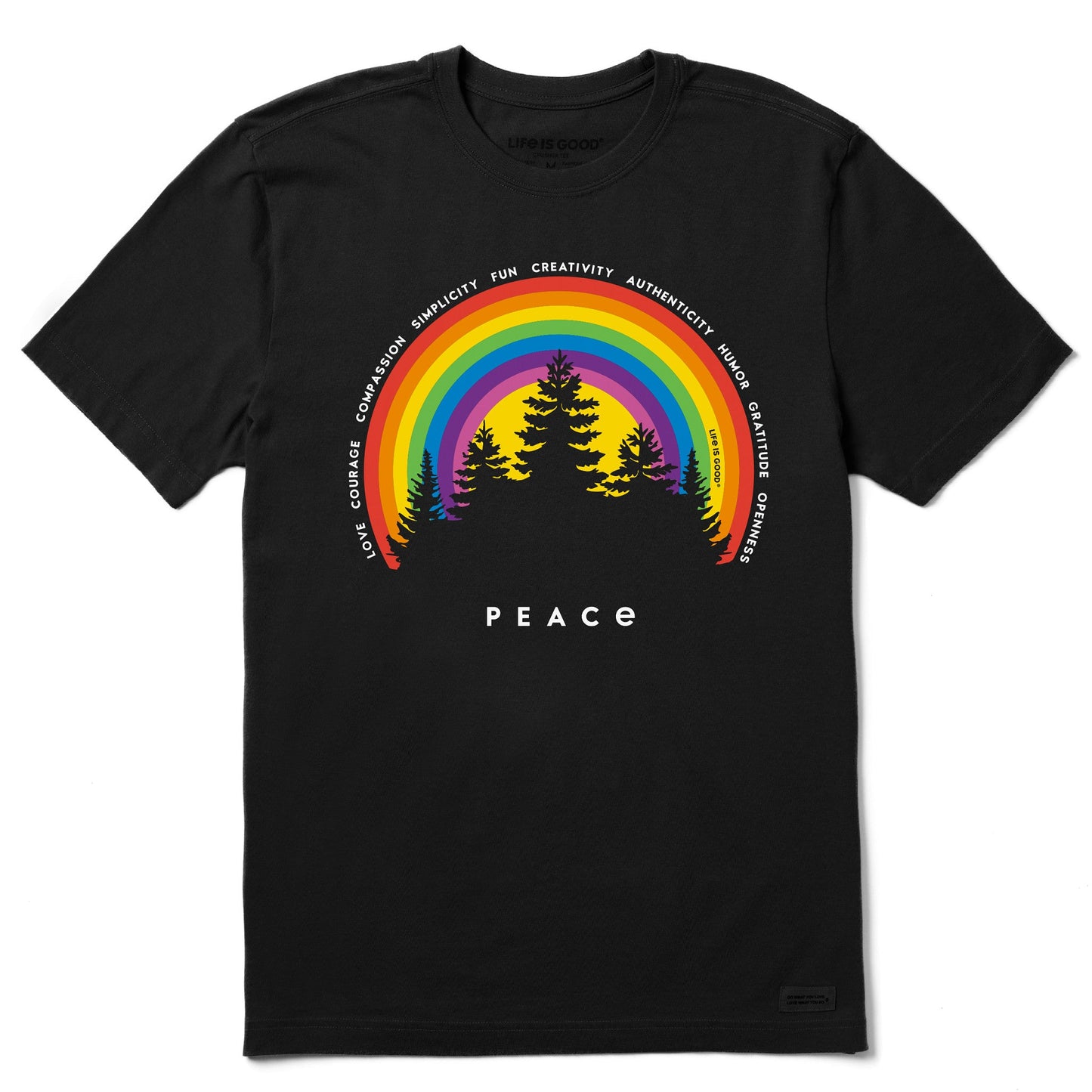 Men's Peace Rainbow Trees Short Sleeve Tee
