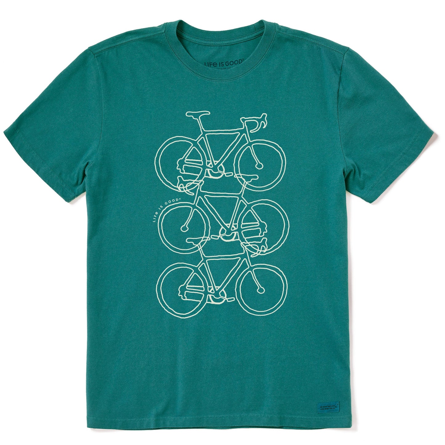 Men's Three Stacked Bikes Short Sleeve Crusher Tee