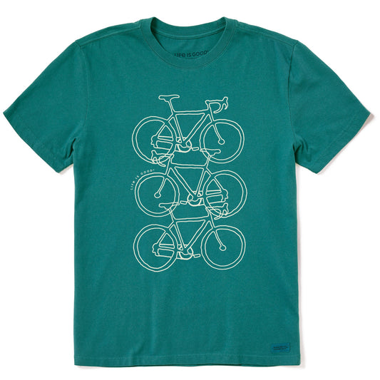 Men's Three Stacked Bikes Short Sleeve Crusher Tee