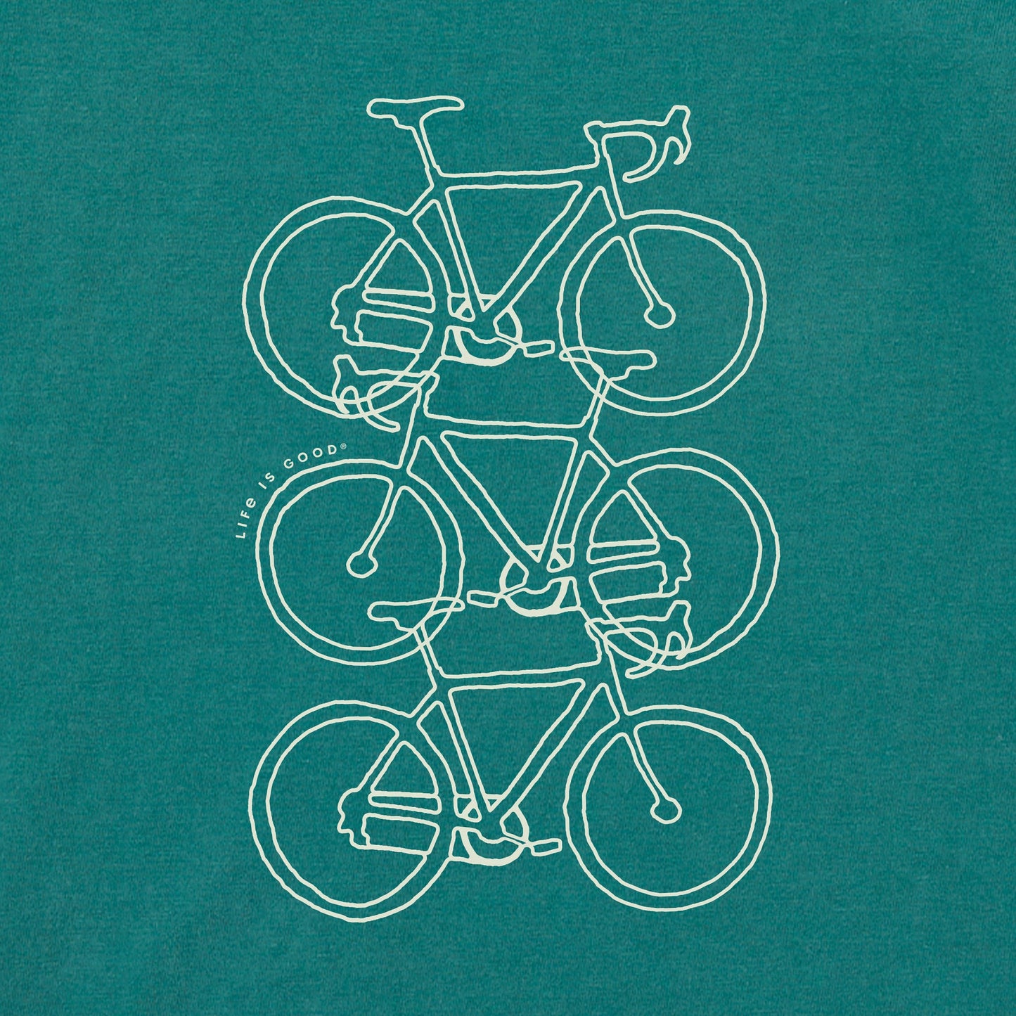 Men's Three Stacked Bikes Short Sleeve Crusher Tee