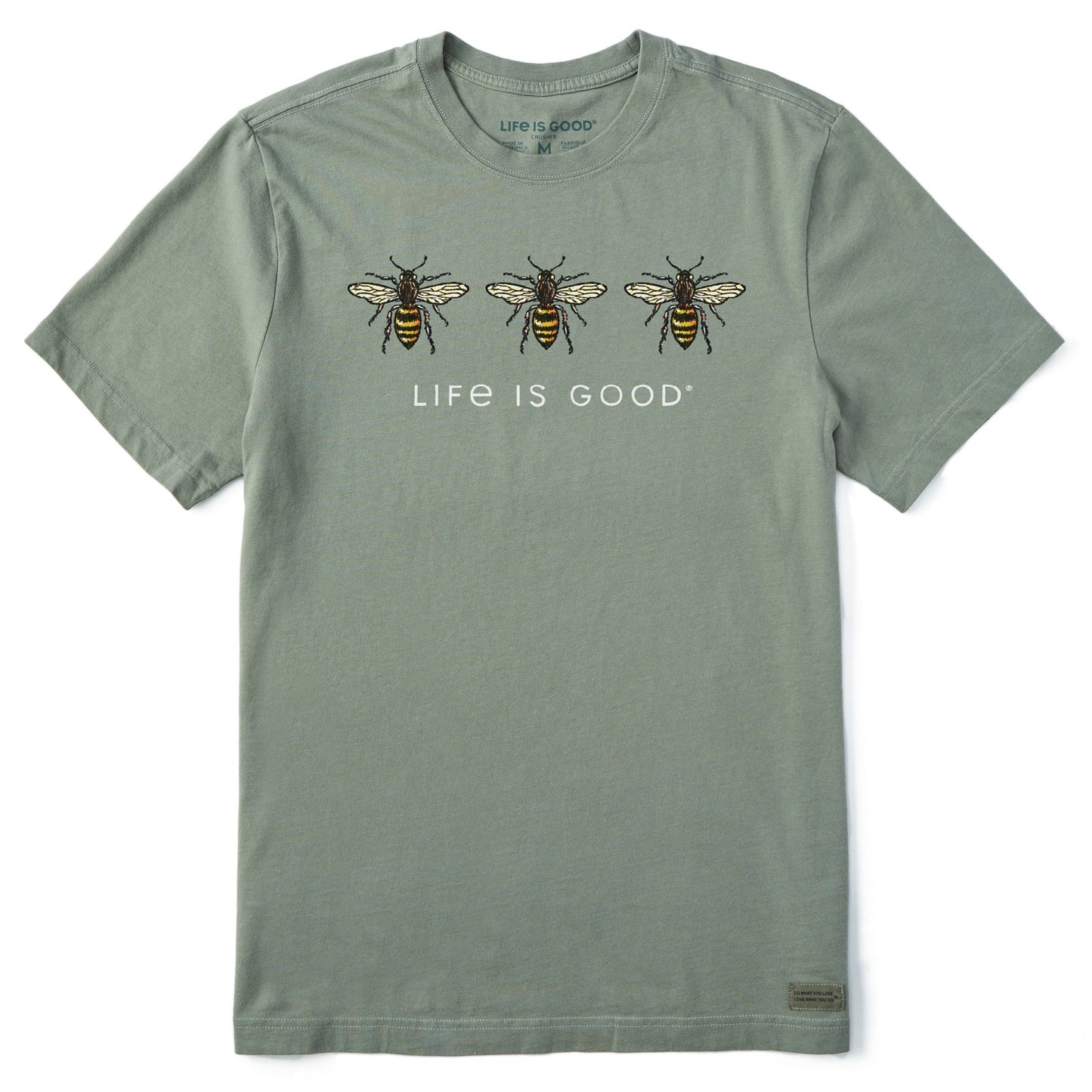 Men's Three Sketchy Bees Short Sleeve Crusher Tee