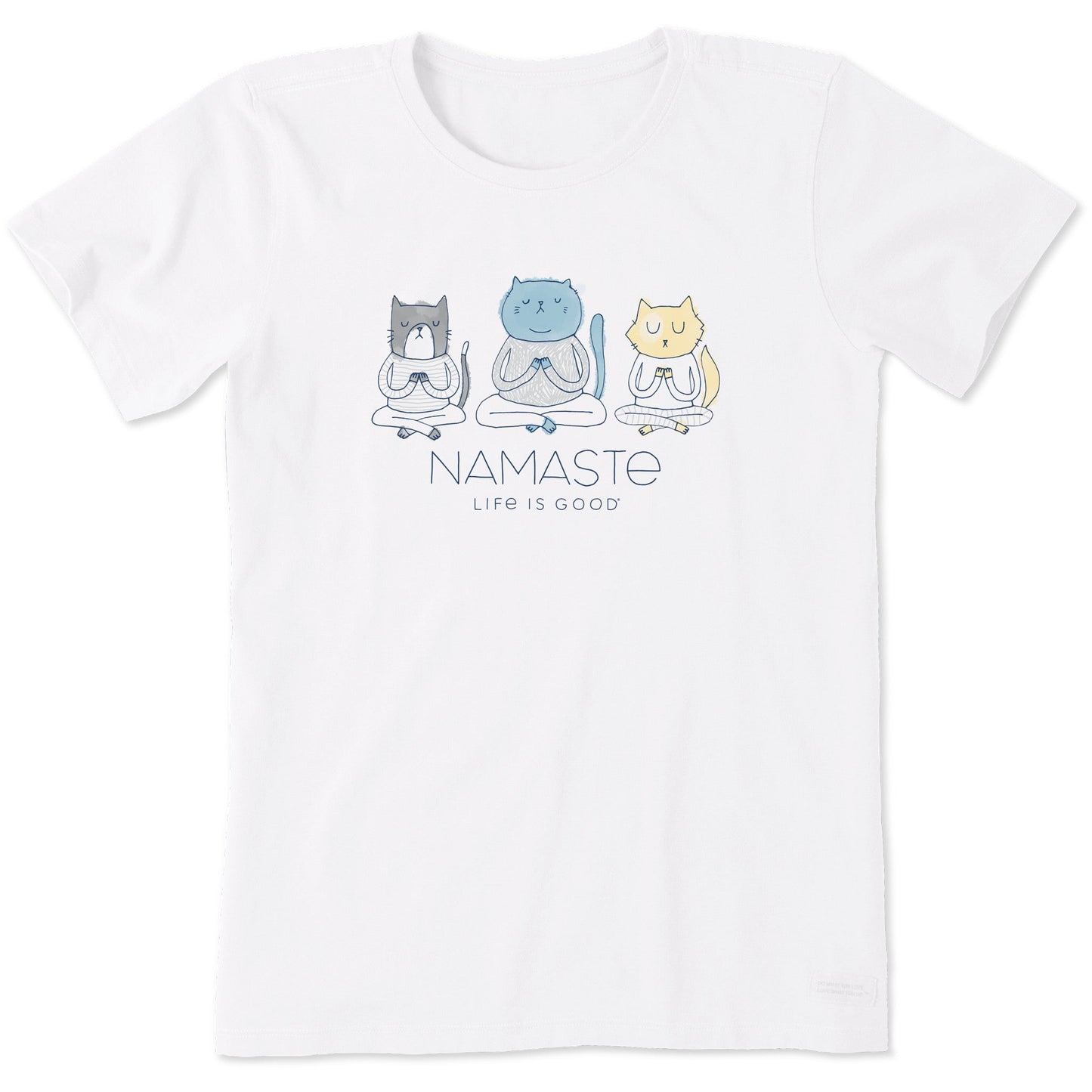 Women's Three Namaste Cats Short Sleeve Tee