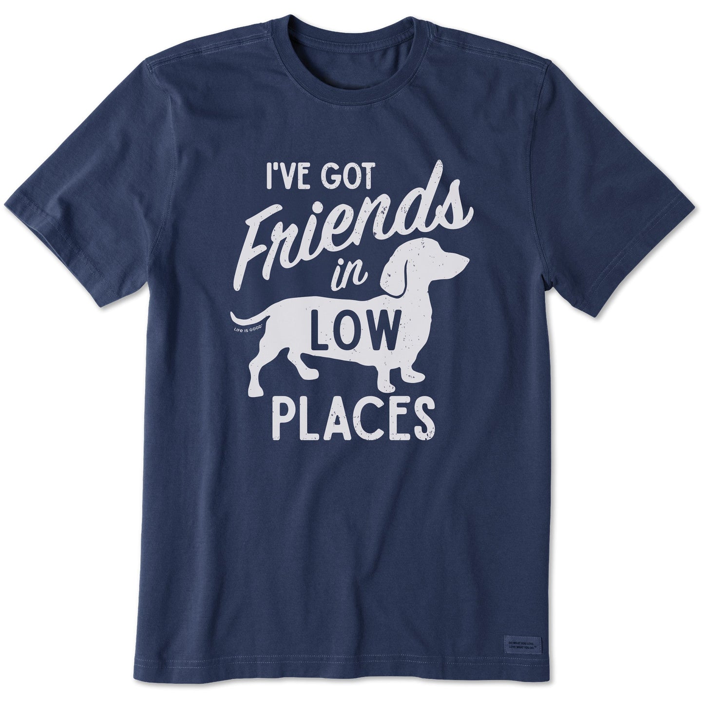 Men's Friends in Low Places Dachshund Short Sleeve Tee