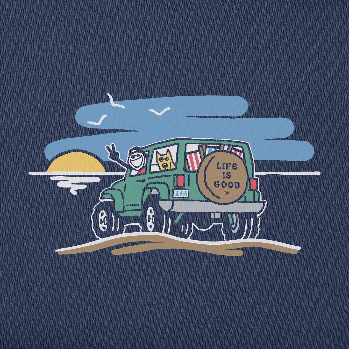 Men's Jake and Rocket Beach 4x4 Short Sleeve Tee