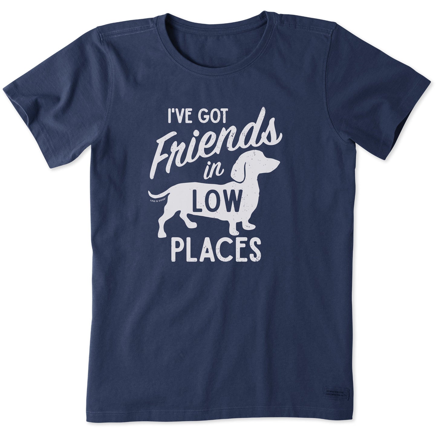 Women's Friends in Low Places Dachshund Short Sleeve Tee
