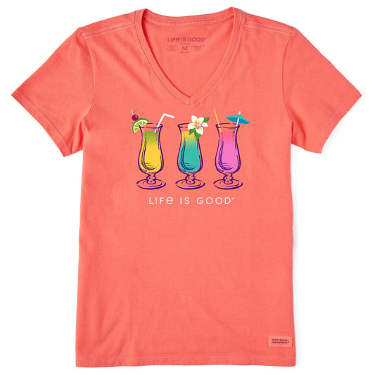Women's 3 Cocktails Short Sleeve Vee