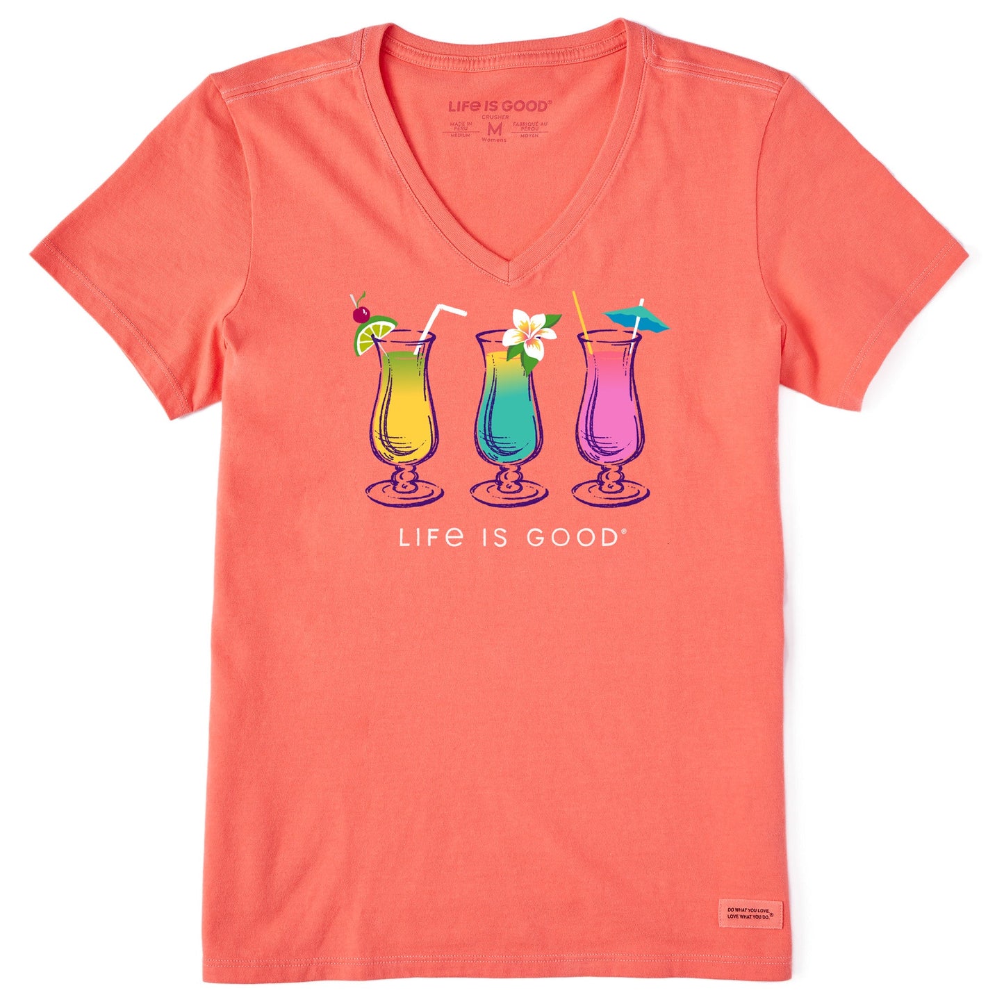 Women's 3 Cocktails Short Sleeve Vee