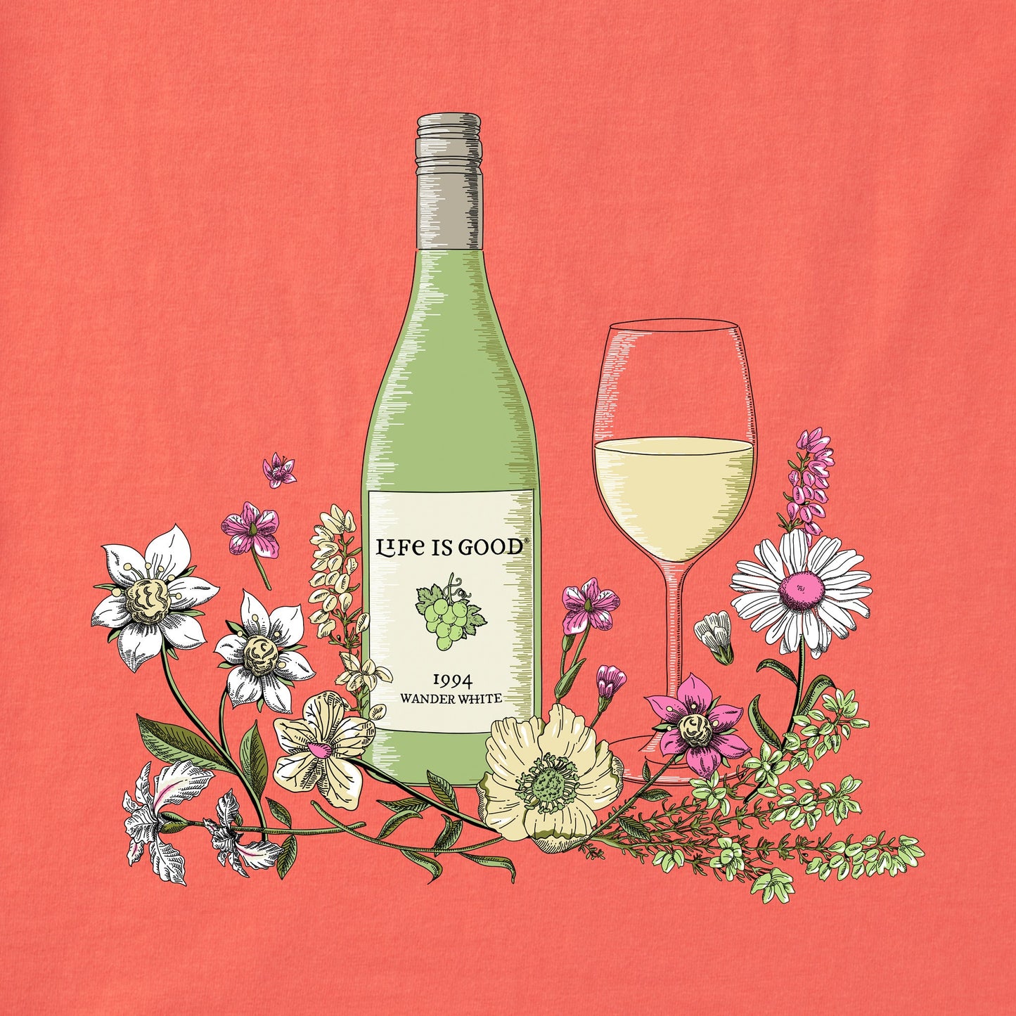 Women's Botanical White Wine Short Sleeve Tee