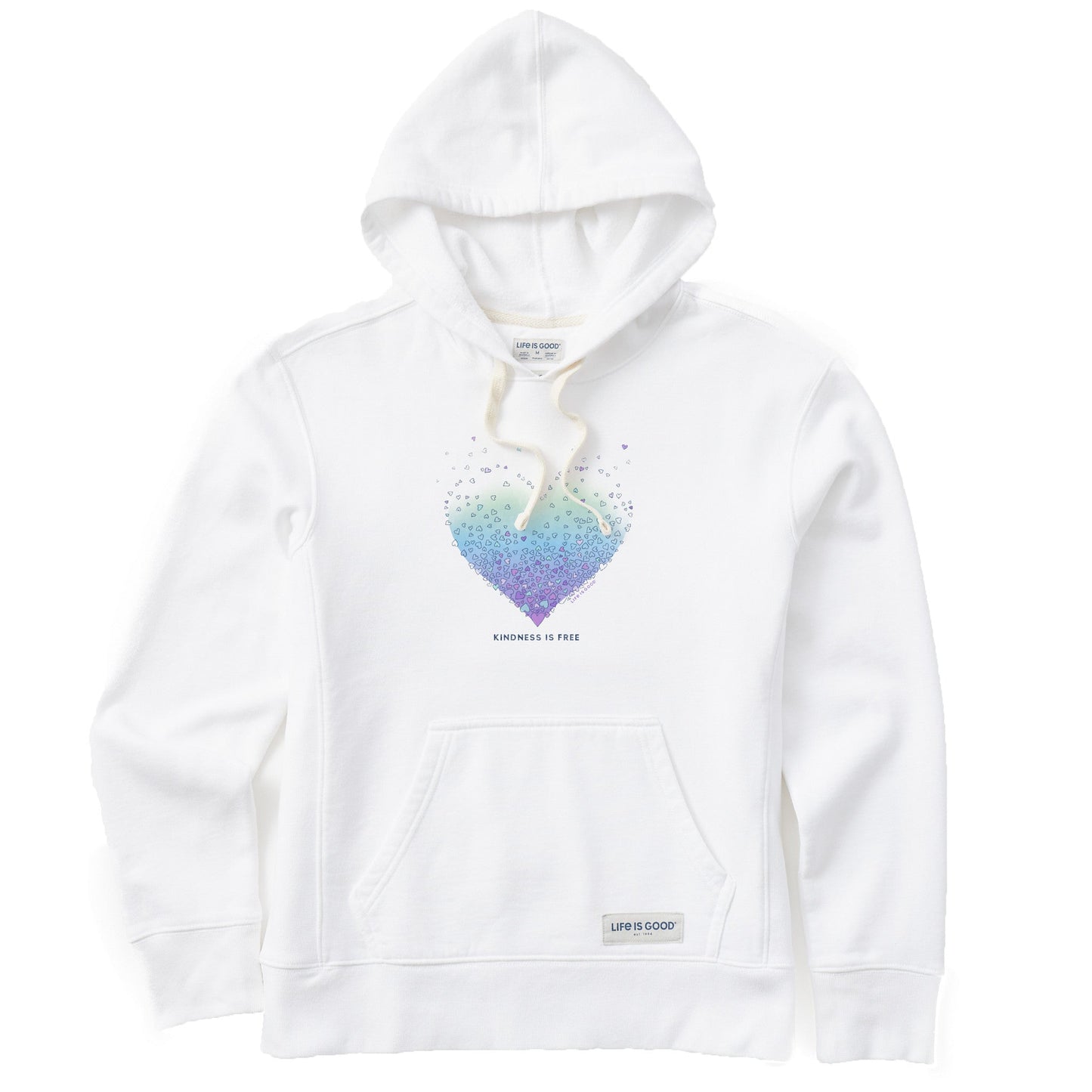 Women's Kindness is Free Evaporating Heart Simply True Fleece Hoodie