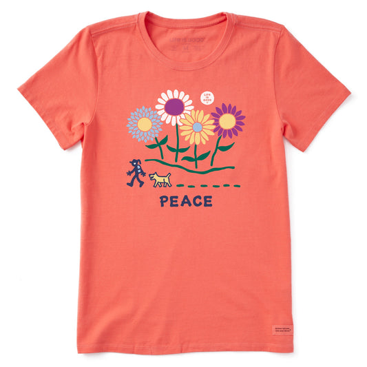 Women's Wildflower Peace Walk Short Sleeve Tee