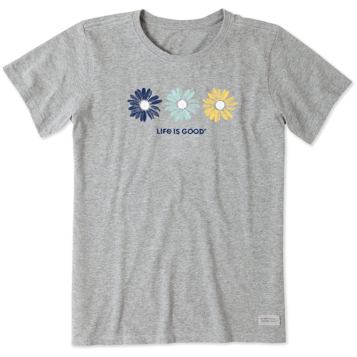 Women's Three Painted Daisies Short Sleeve Tee