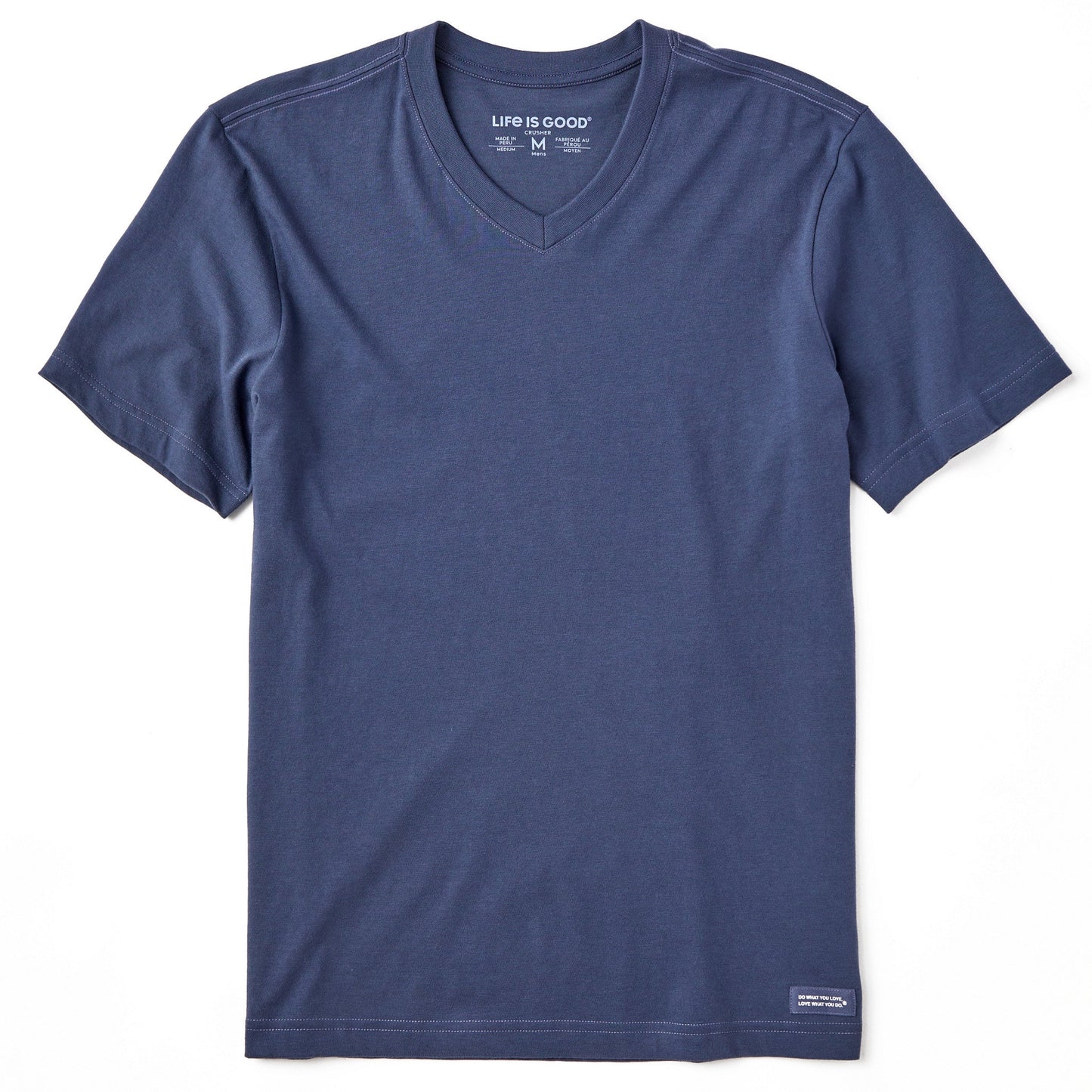 Men's Solid Short Sleeve Crusher Vee