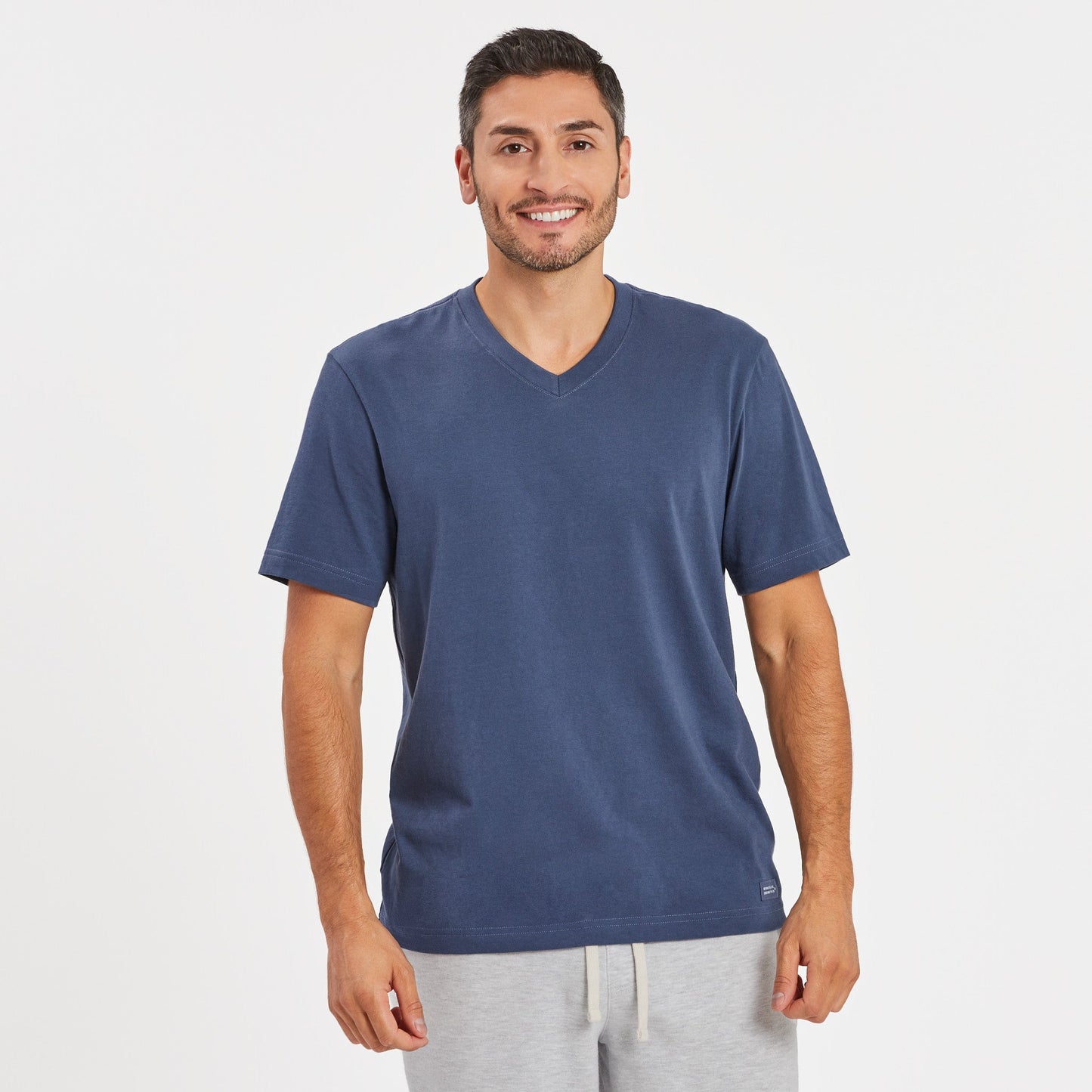 Men's Solid Short Sleeve Crusher Vee
