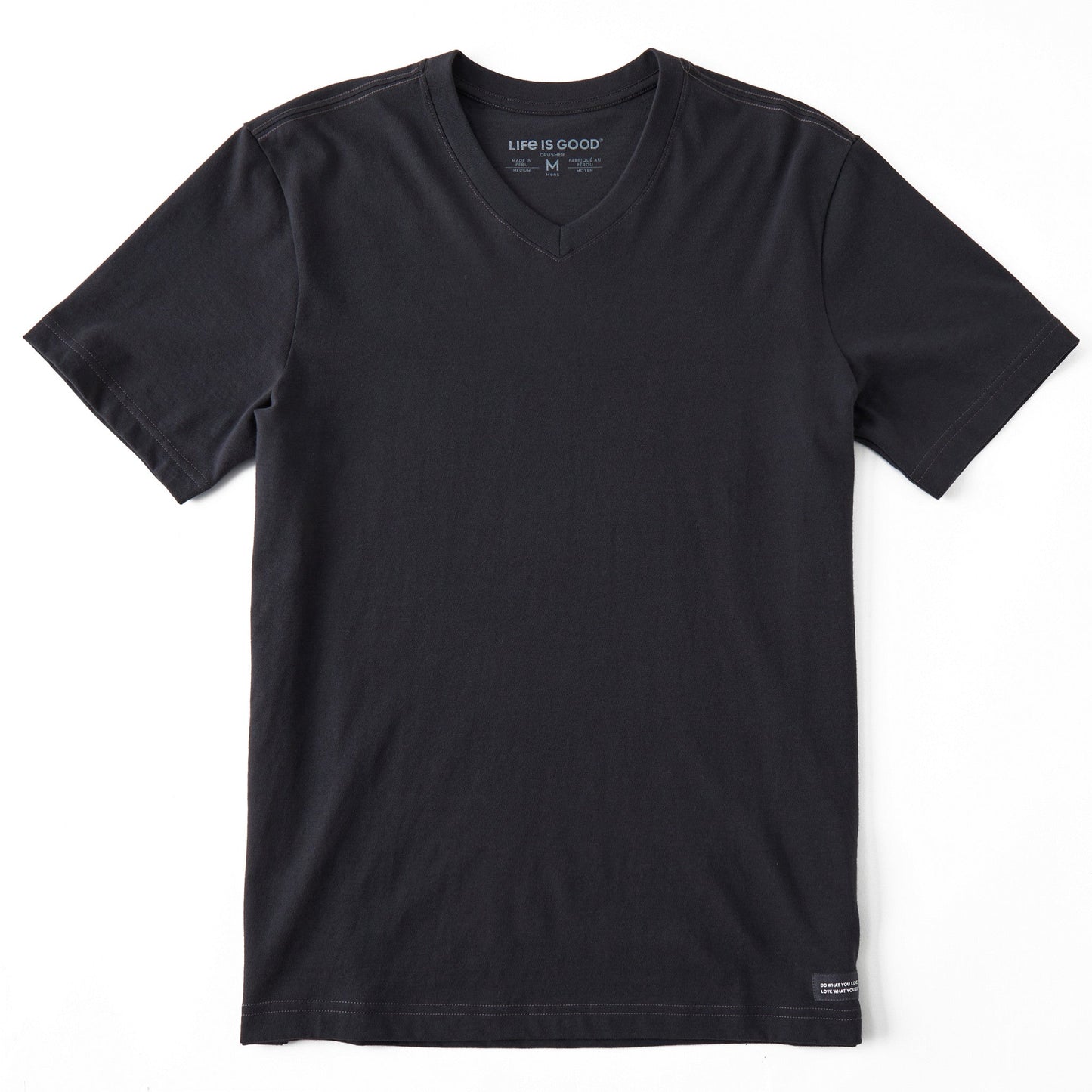 Men's Solid Short Sleeve Crusher Vee