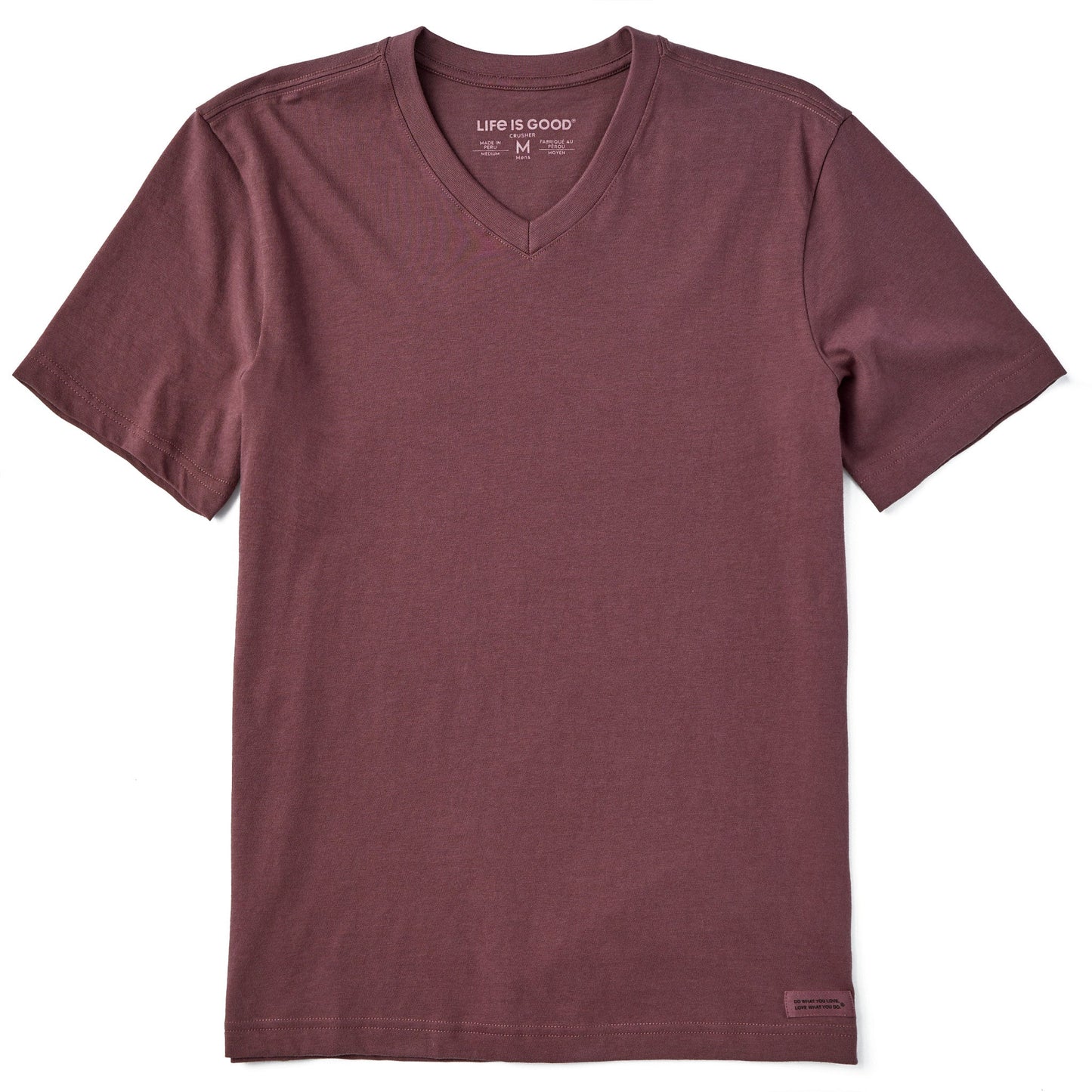 Men's Solid Short Sleeve Crusher Vee