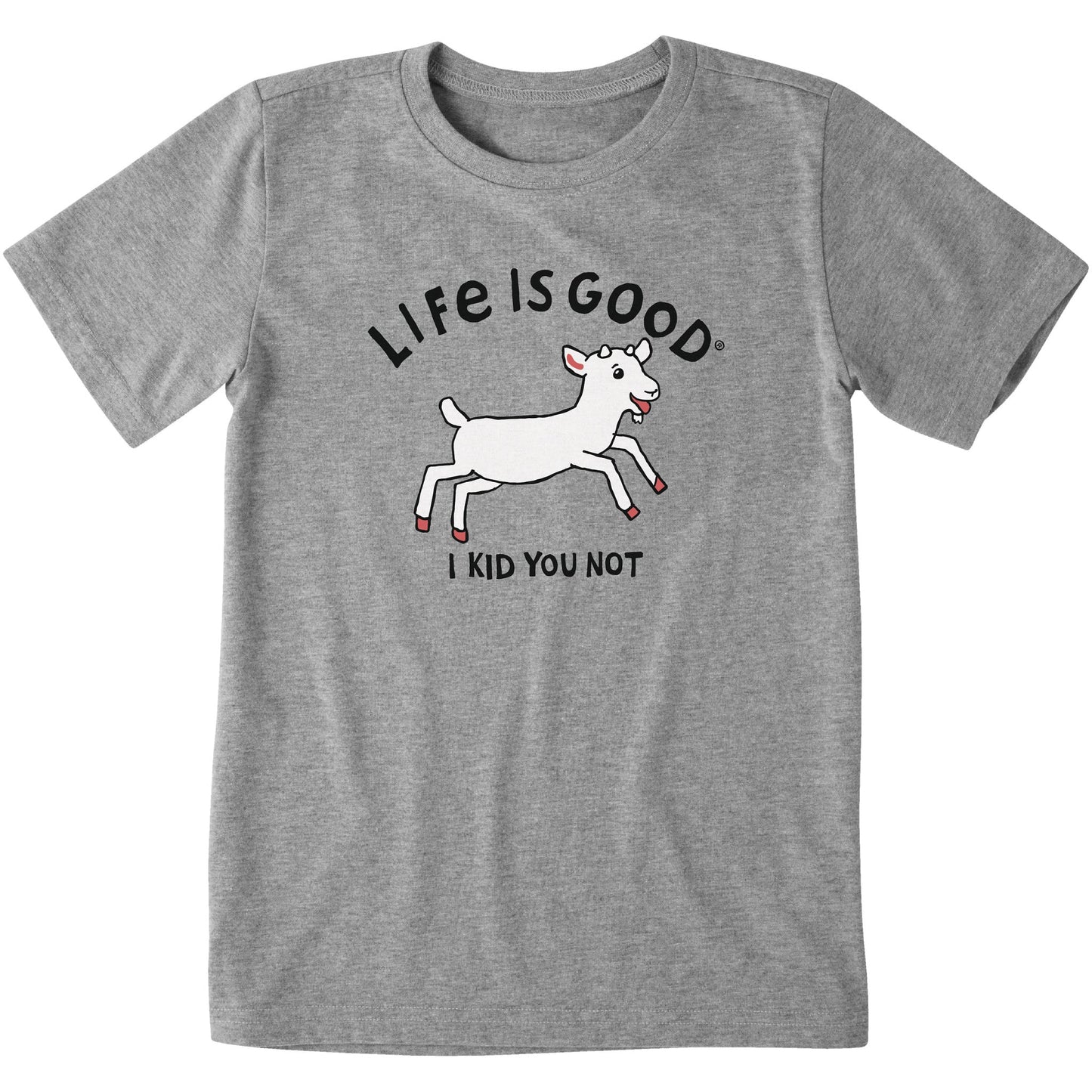 Kids Jumping Baby Goat Short Sleeve Crusher Tee