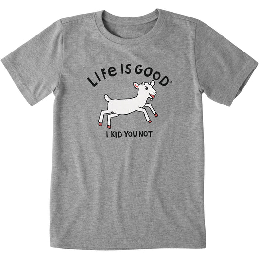 Kids Jumping Baby Goat Short Sleeve Crusher Tee