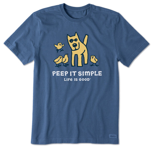 Men's Peep it Simple Short Sleeve Crusher Tee