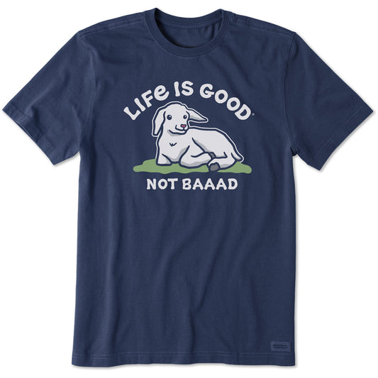 Men's Not Baaad Baby Goat Short Sleeve Crusher Tee