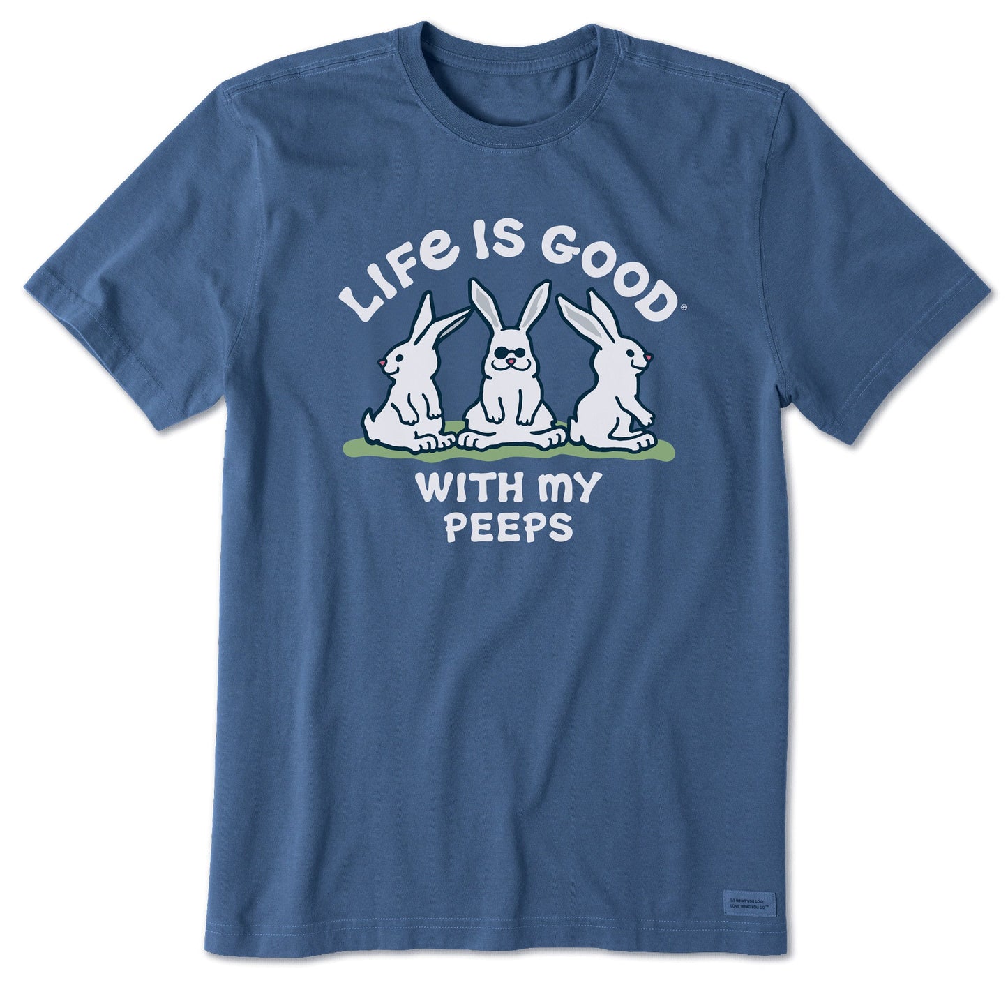 Men's LIG With My Peeps Bunnies Short Sleeve Crusher Tee