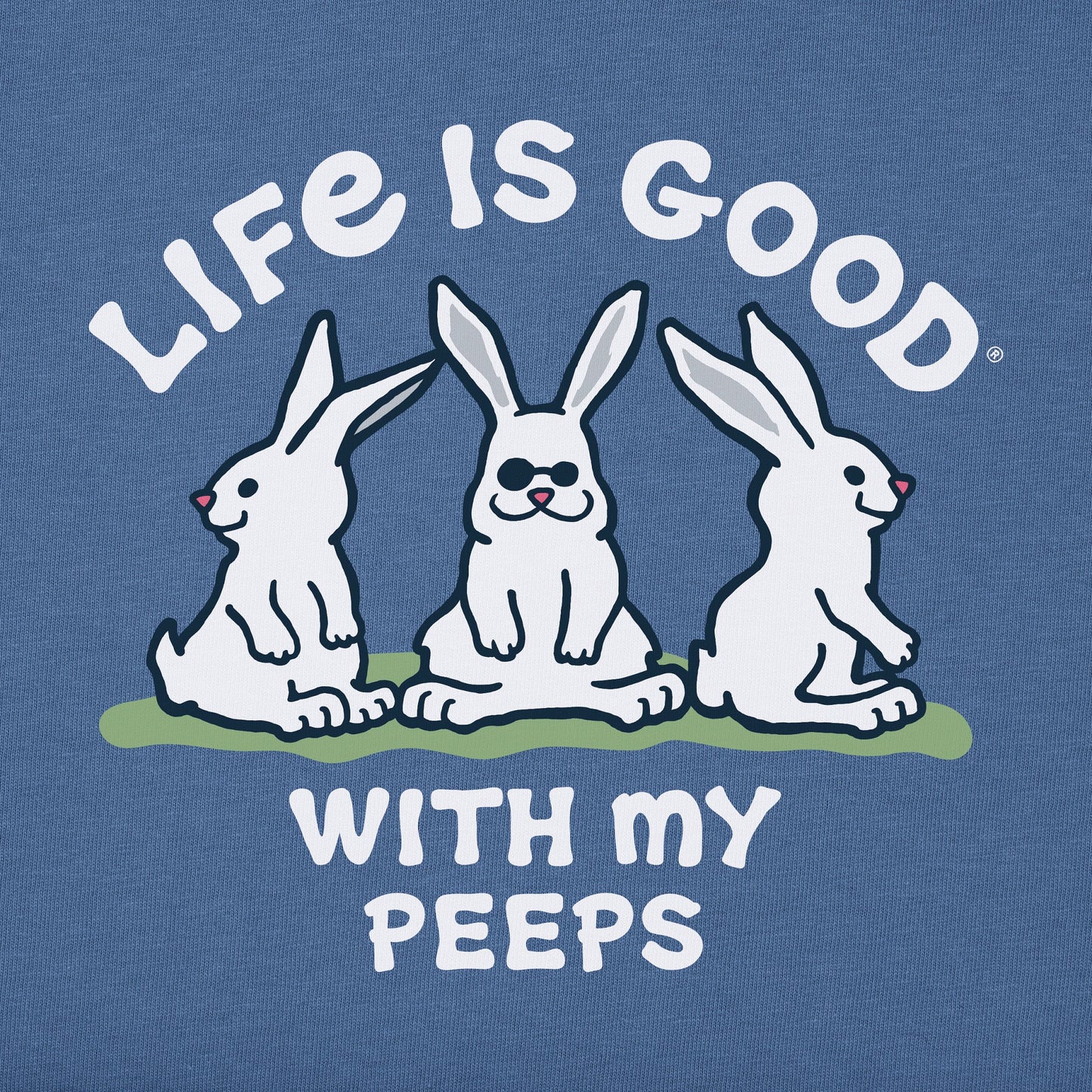 Men's LIG With My Peeps Bunnies Short Sleeve Crusher Tee