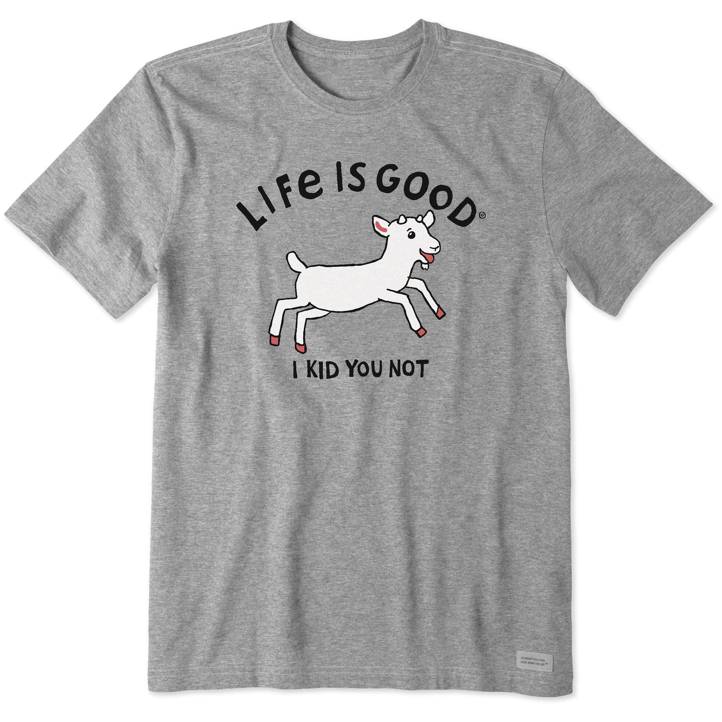 Men's Jumping Baby Goat Short Sleeve Crusher Tee