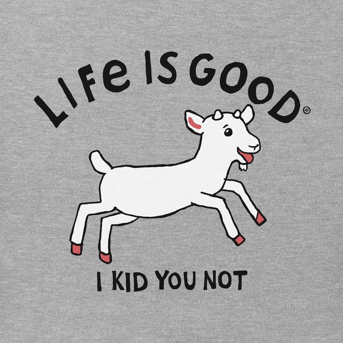 Men's Jumping Baby Goat Short Sleeve Crusher Tee